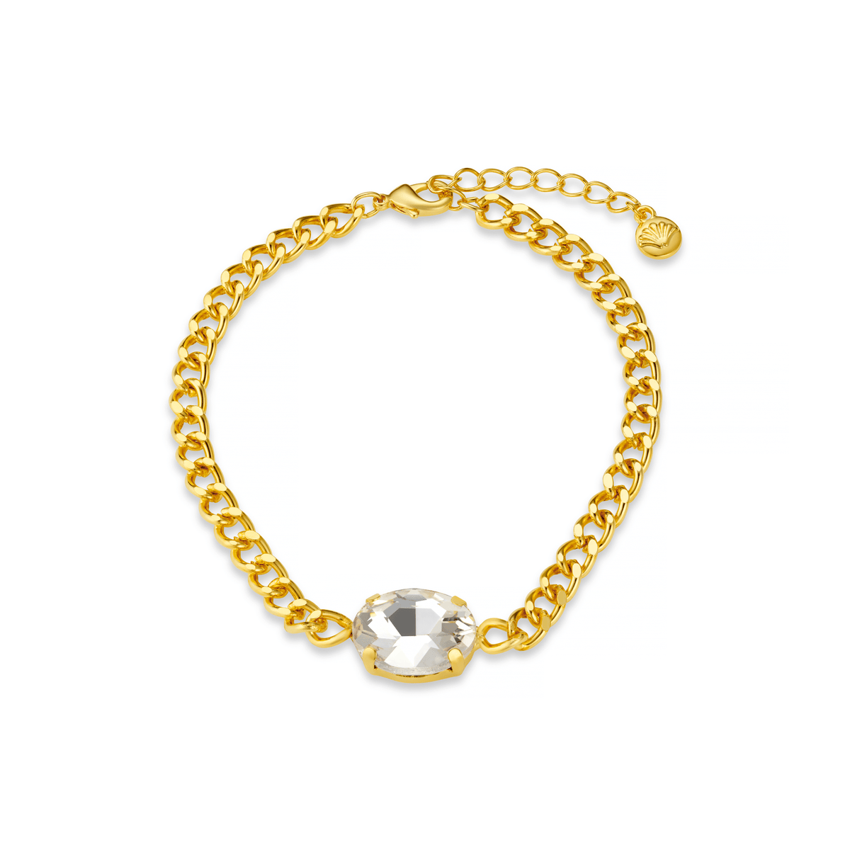 Stationed Crystal Chain Bracelet