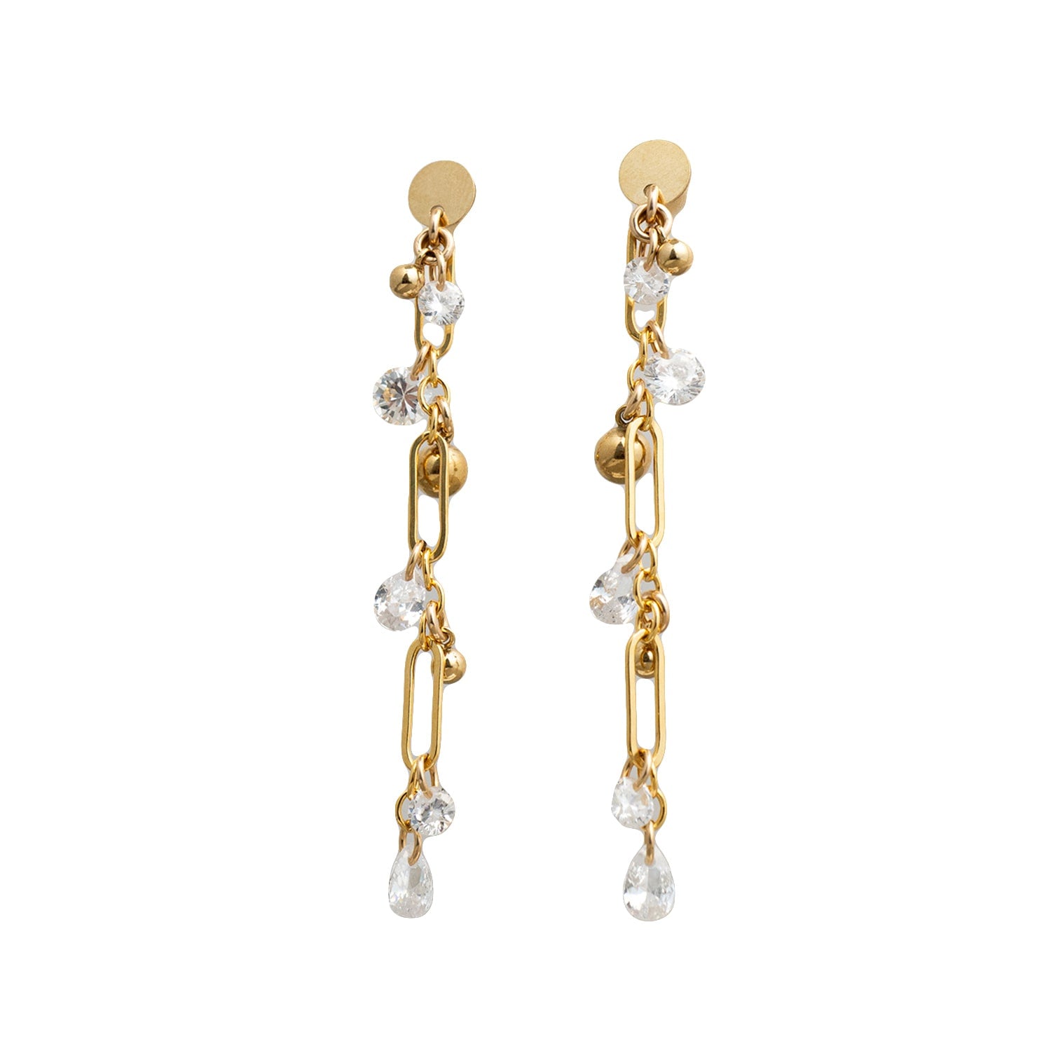 Chain Drop Bridal Earrings