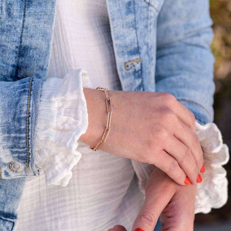 Chain Link Bracelet in 18K Rose Gold Plating