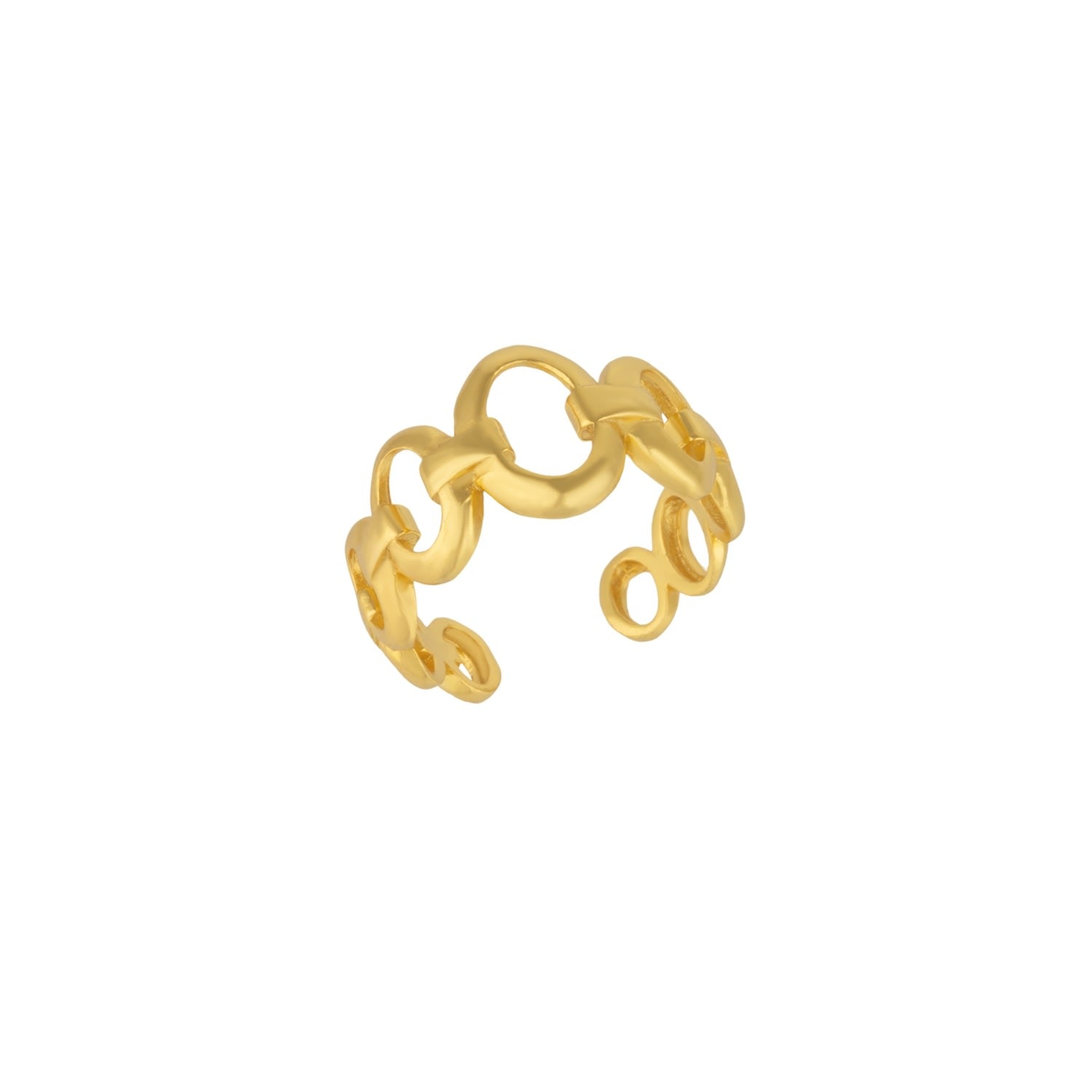 Chain Link Embrace Gold Plated Ring