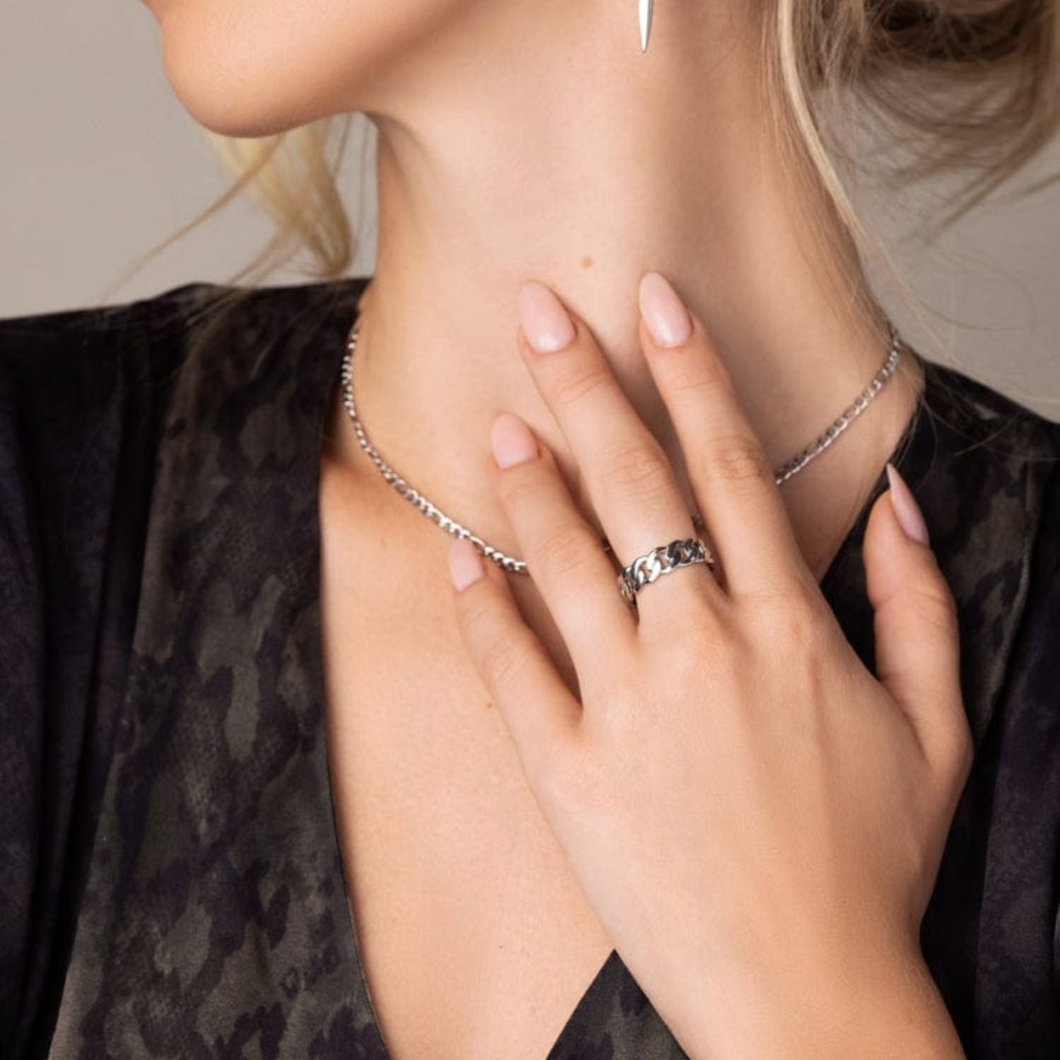 Women's Chain Ring In Silver