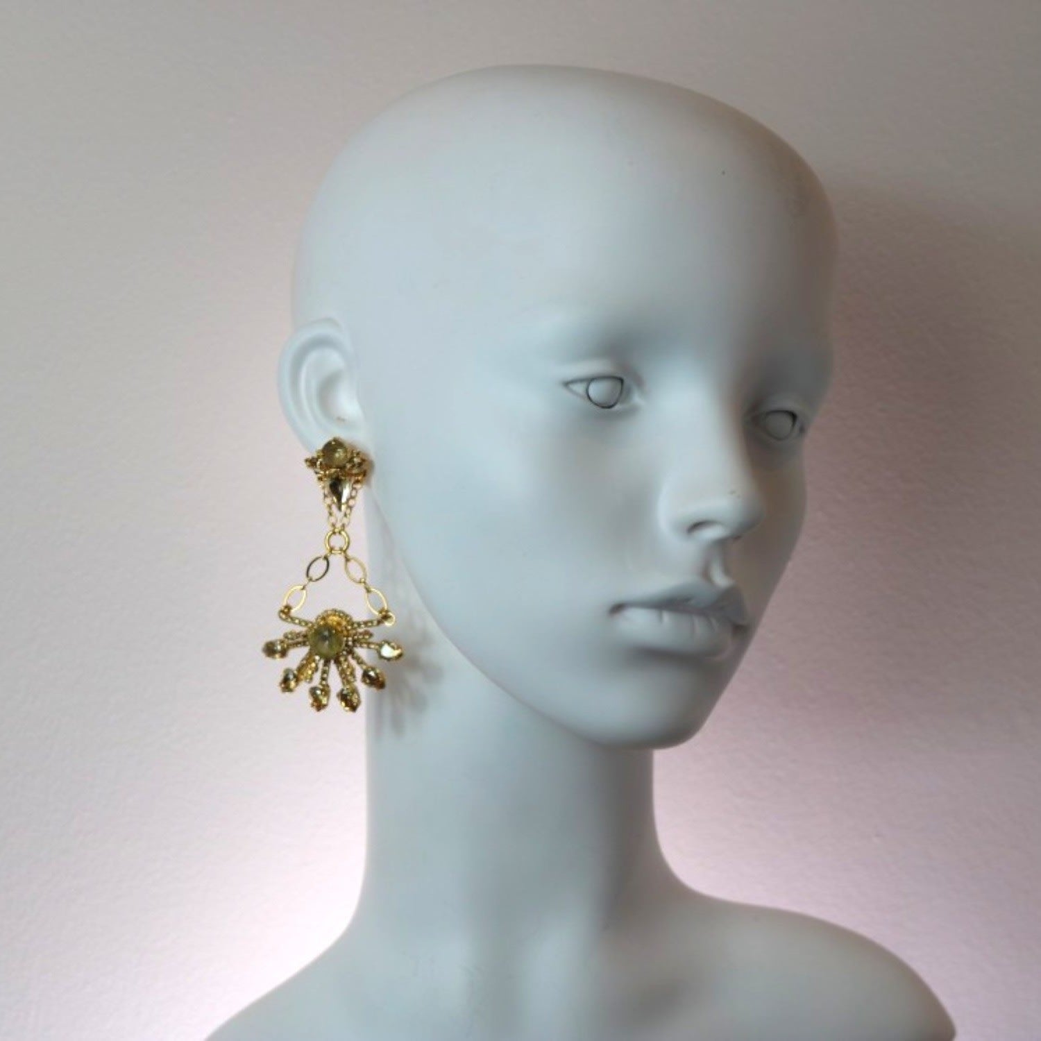 Champagne Burst Chandelier Earrings