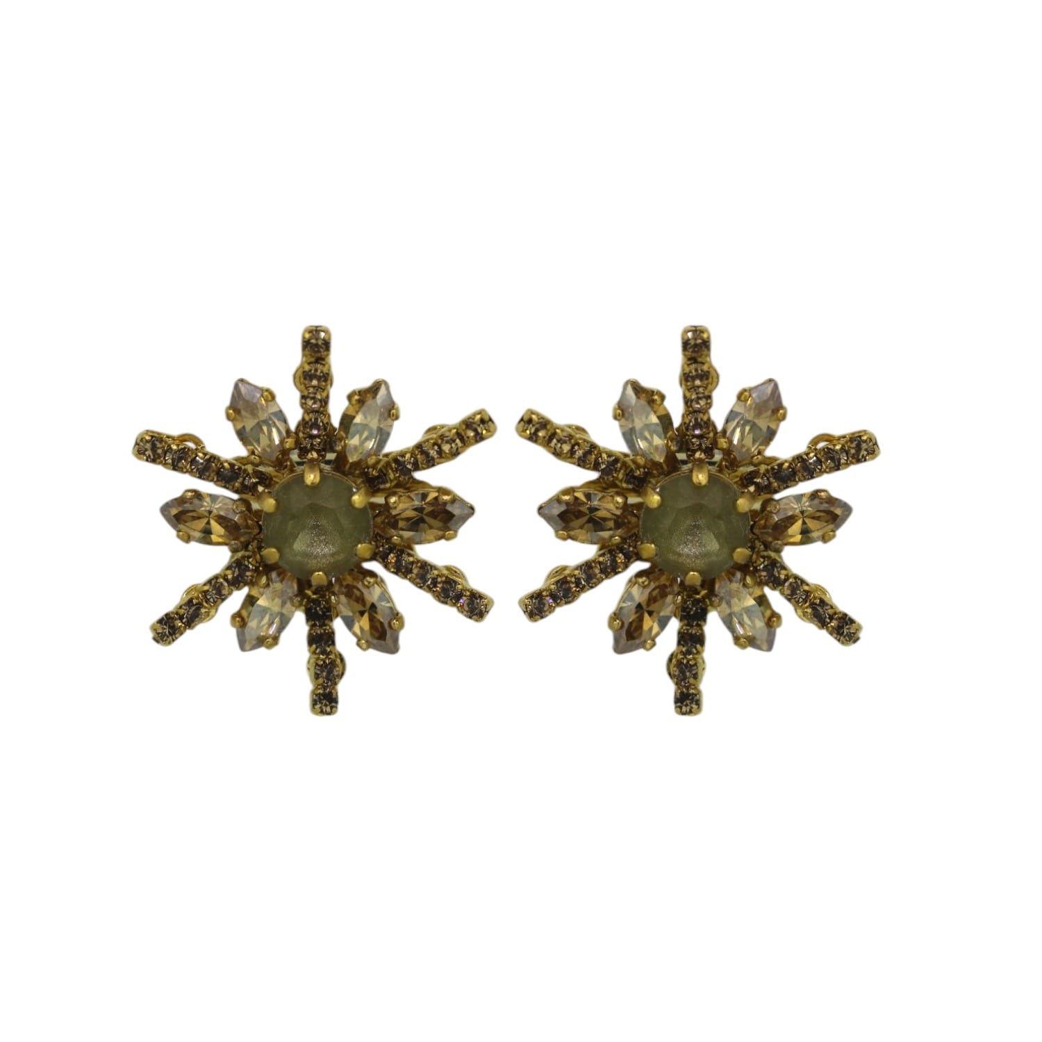 Champagne Burst Earrings - Pierced