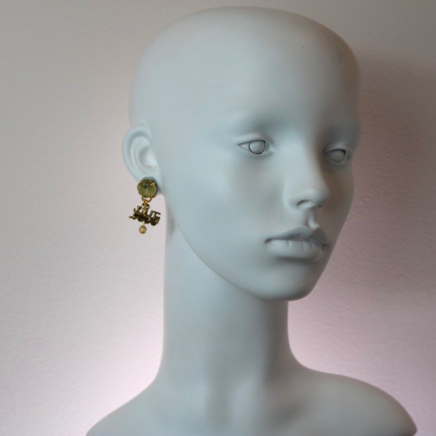 Champagne Motion Charm Earrings - Pierced