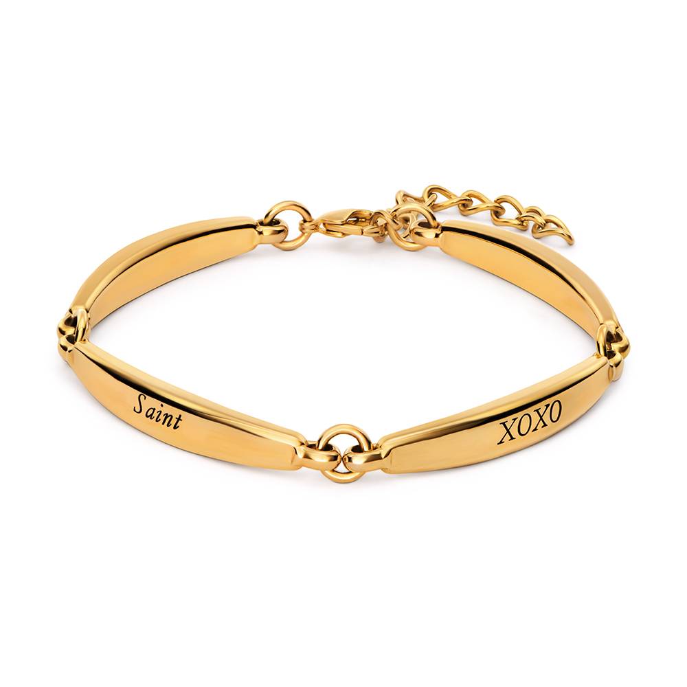 Chapters Engraved Bar Bracelet in Gold Plating