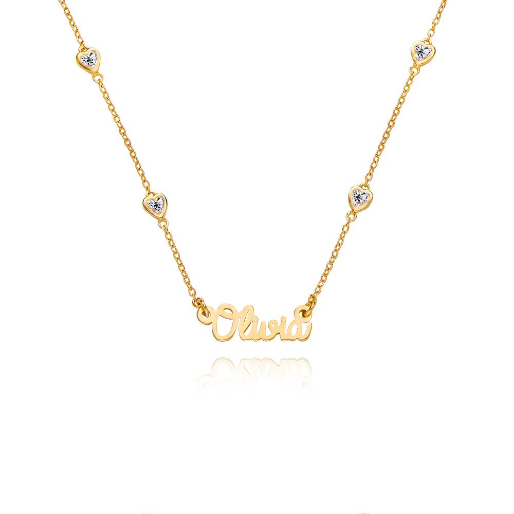 Charli Heart Chain Name Necklace in 18K Gold Vermeil