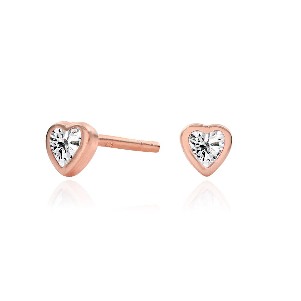 Charli Heart Earrings in 18K Rose Gold Plating