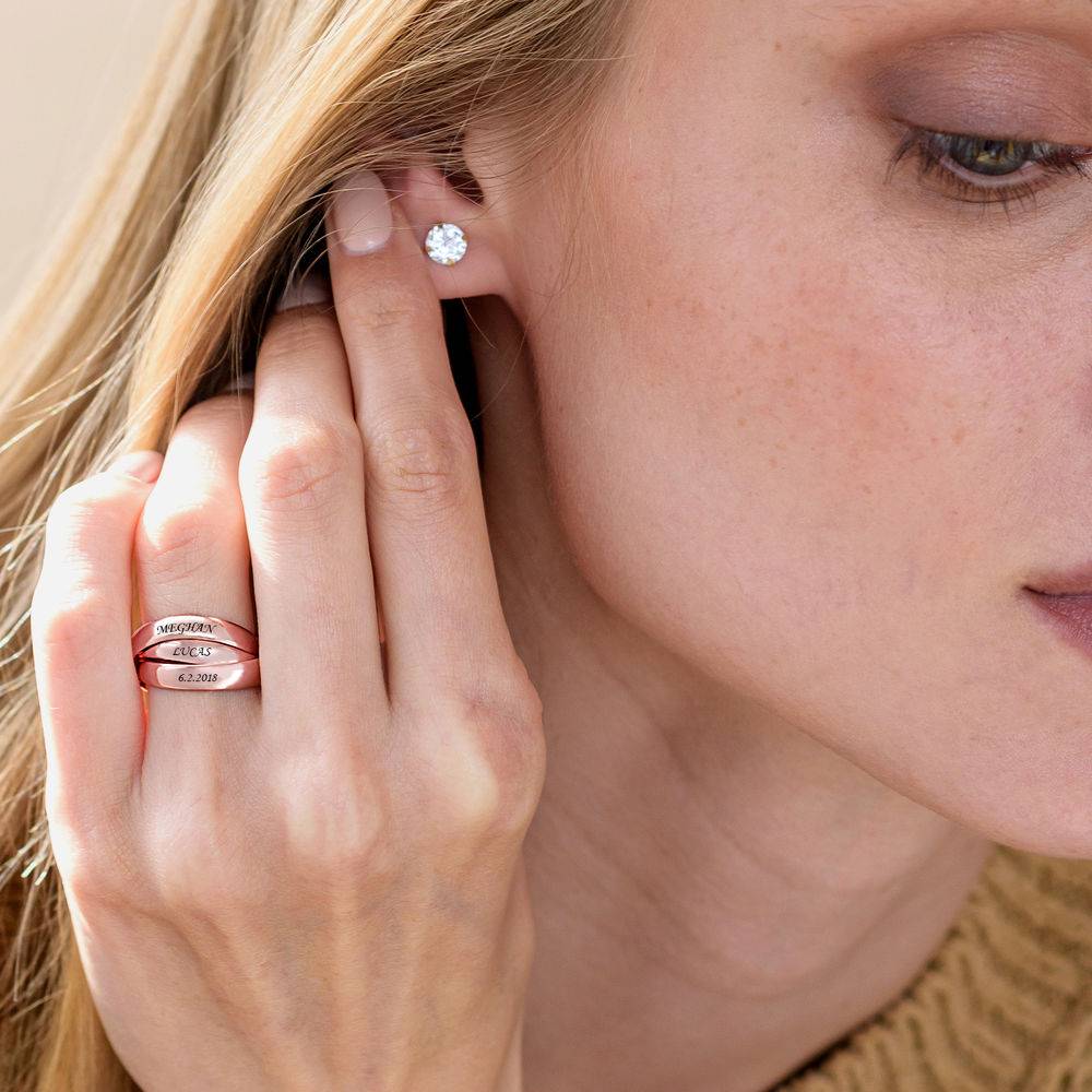 Charlize Russian Ring in Rose Gold Plating