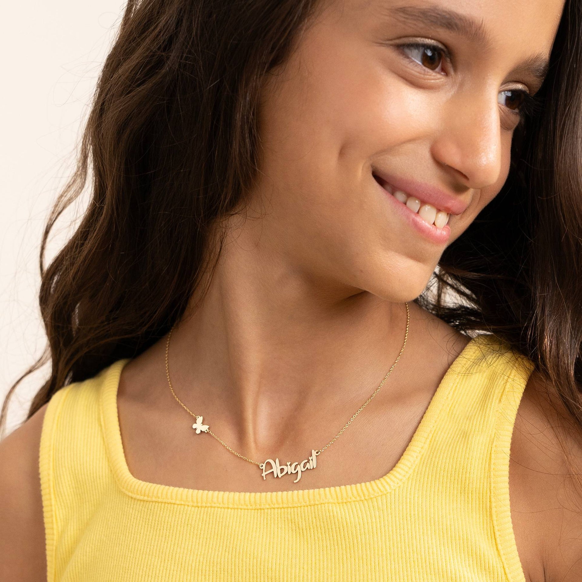 Charlotte Symbol Name Necklace in 14K Yellow Gold
