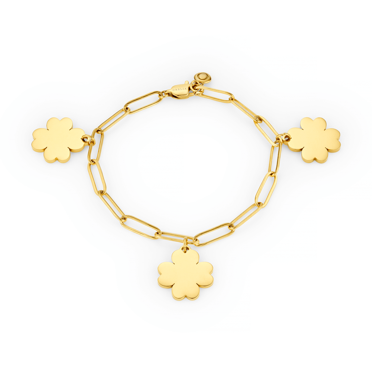 LUXE Polished Clover Charm Bracelet