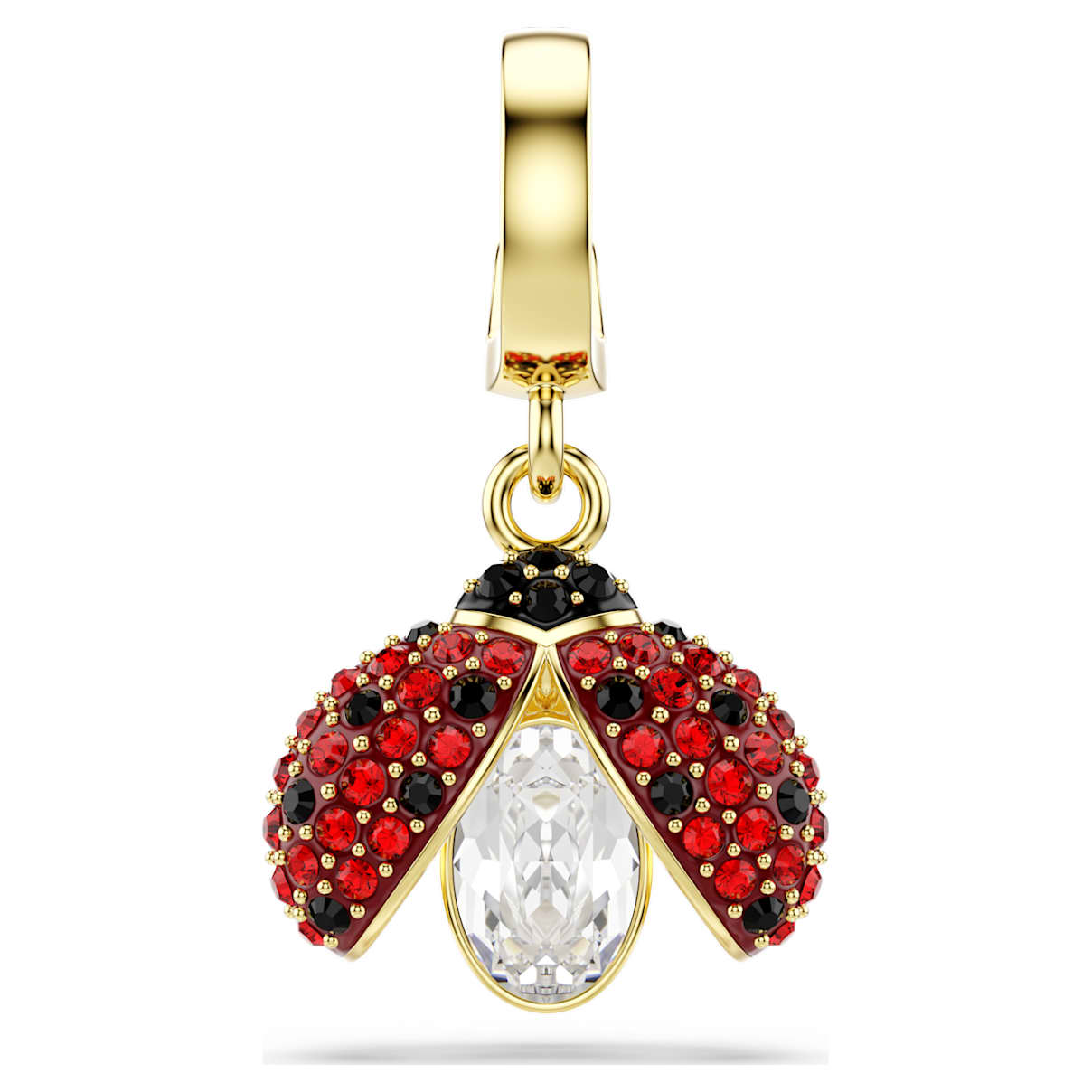 IDYLLIA CHARM MIXED CUTS LADYBUG RED GOLD TONE PLATED