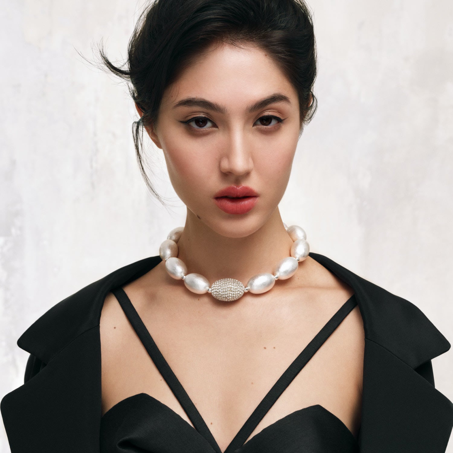 Chérie Necklace In Silver Sheer