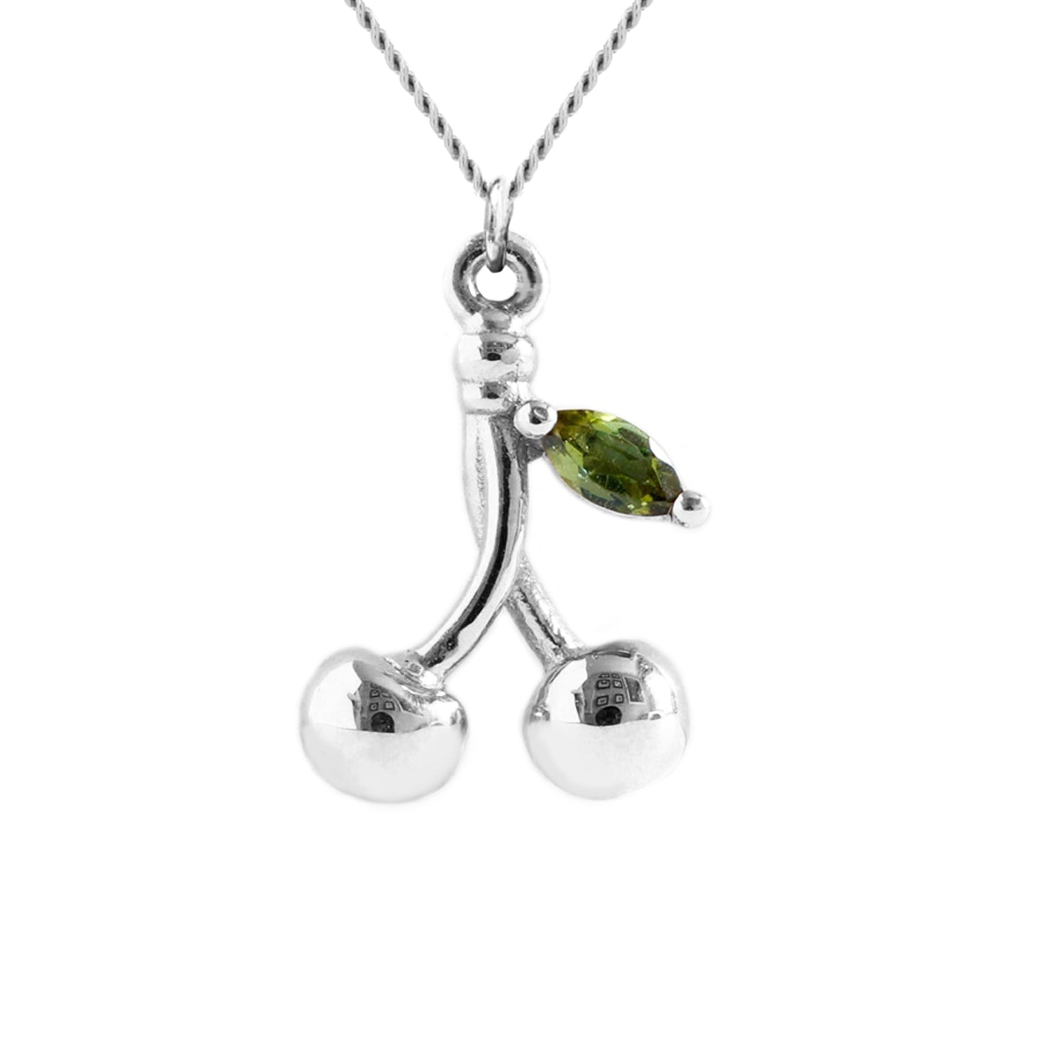 Cherry Bracelet - Green Tourmaline - Silver
