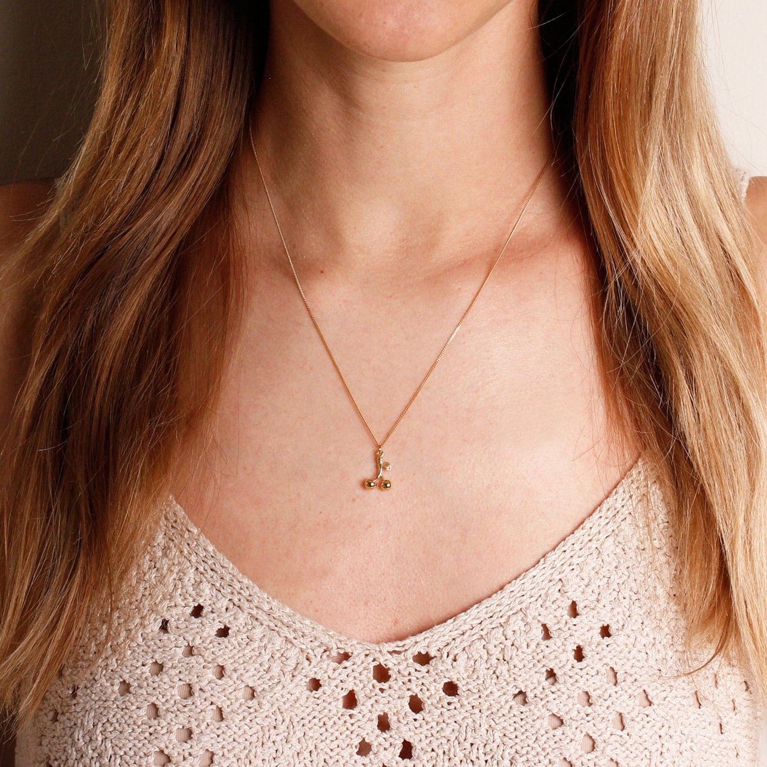 Cherry Necklace – Silver