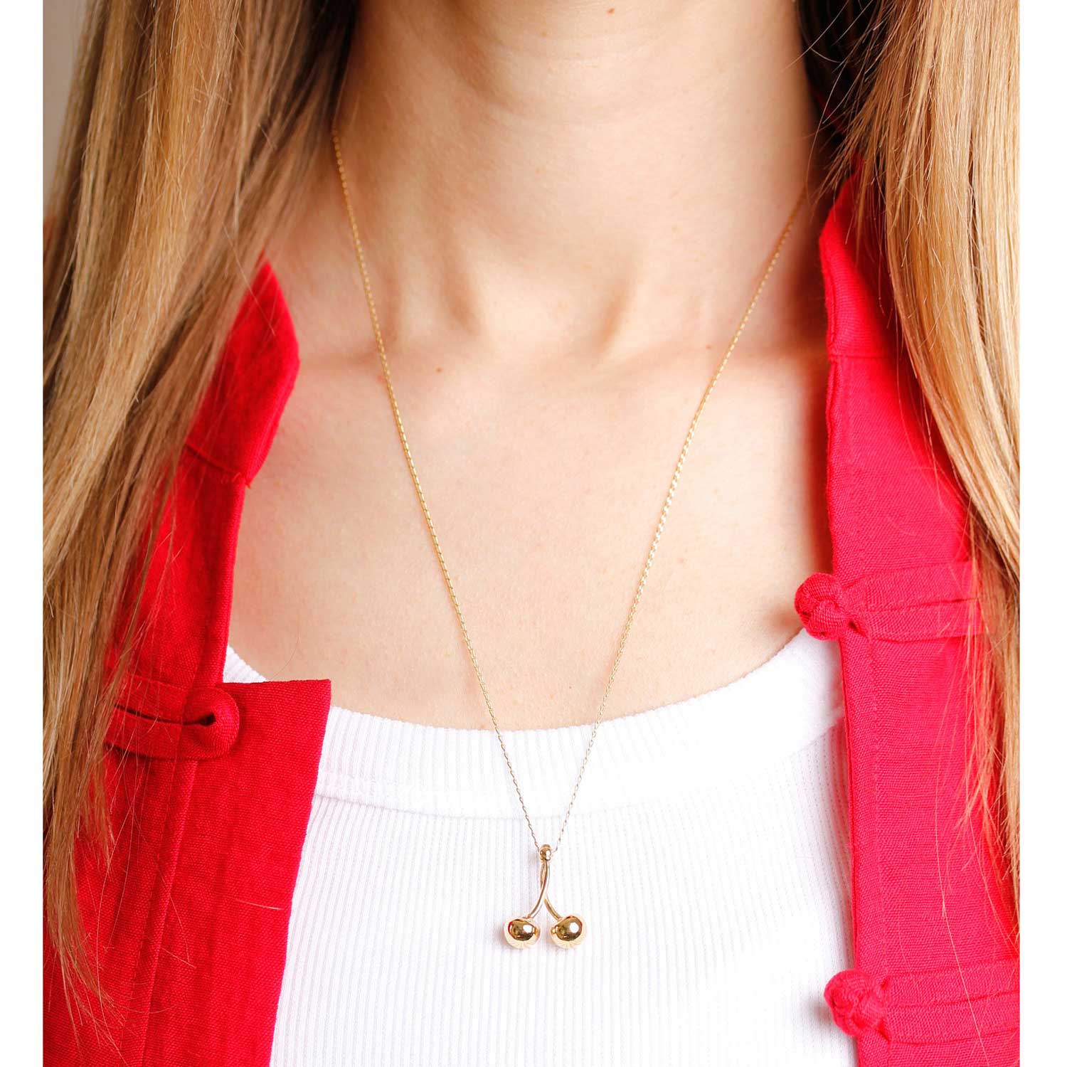Cherry Necklace – Large - Gold