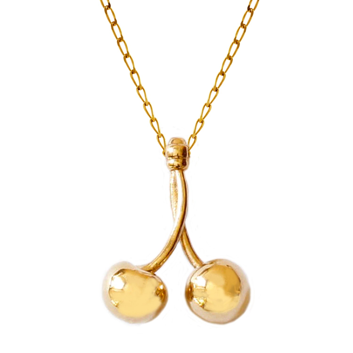Cherry Necklace – Large - Gold