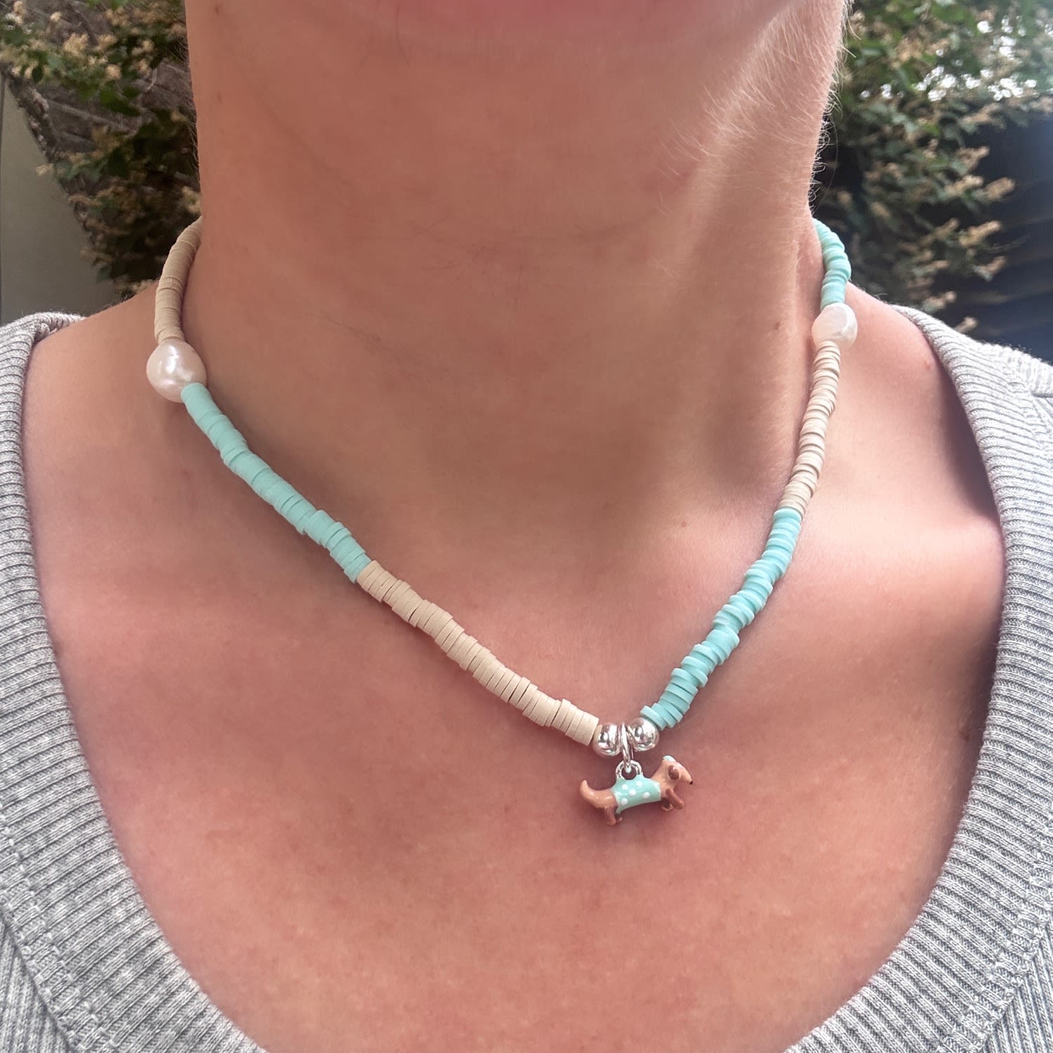 Chic Pup Charm Summer Necklace