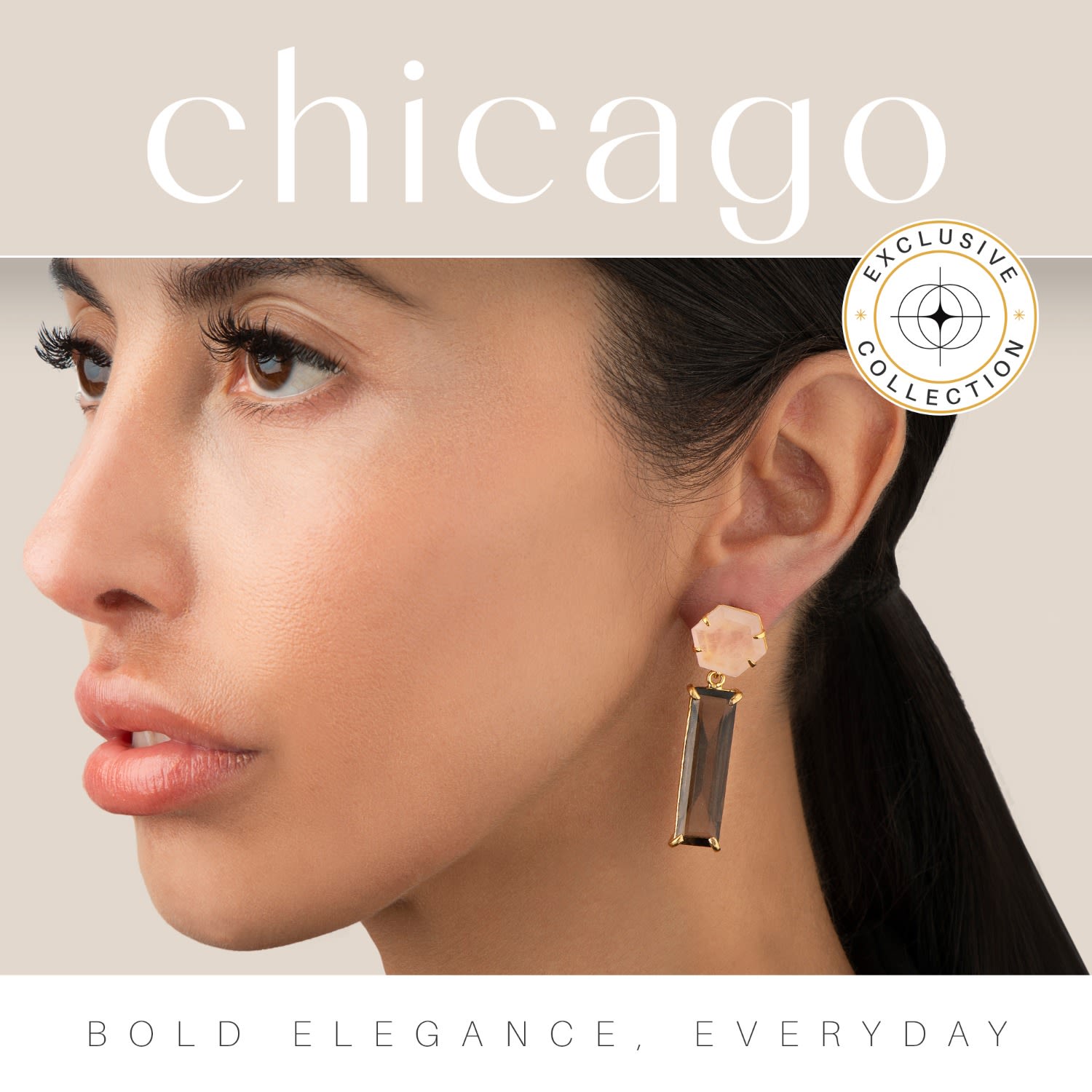 Chicago Earrings Clip On