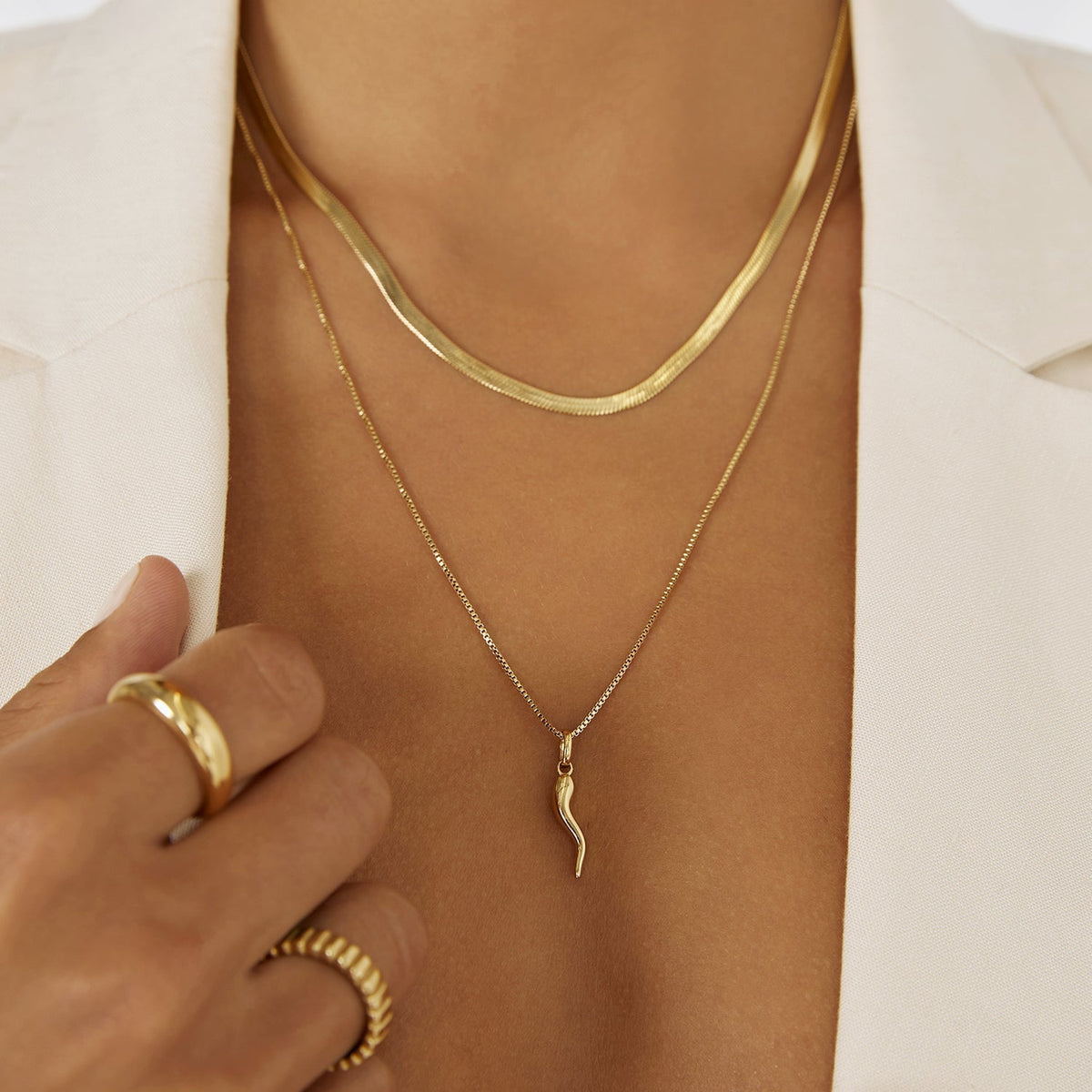 Chilli Gold Charm Necklace
