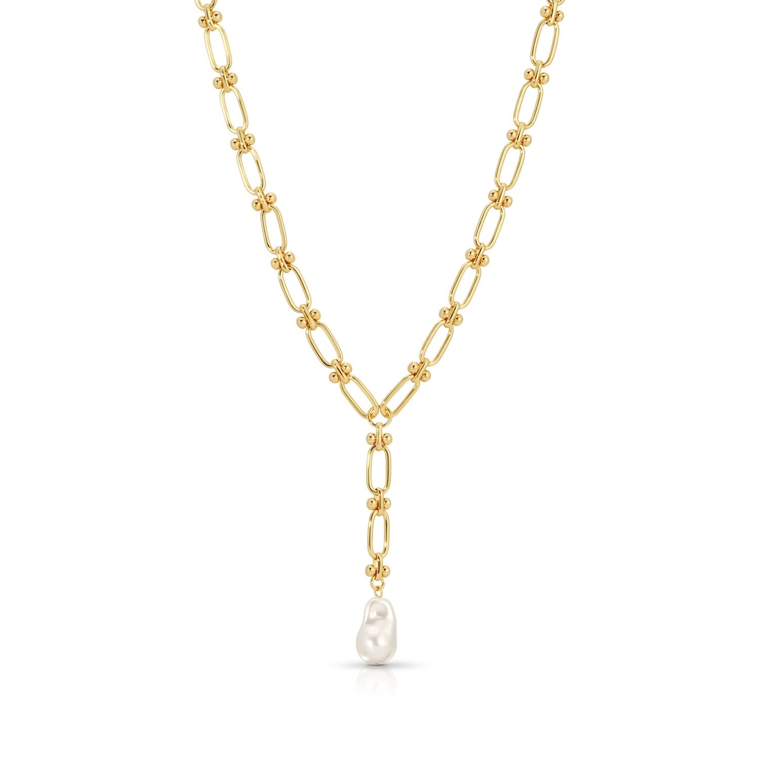 Chloe Maxi Pearl Lariat Necklace