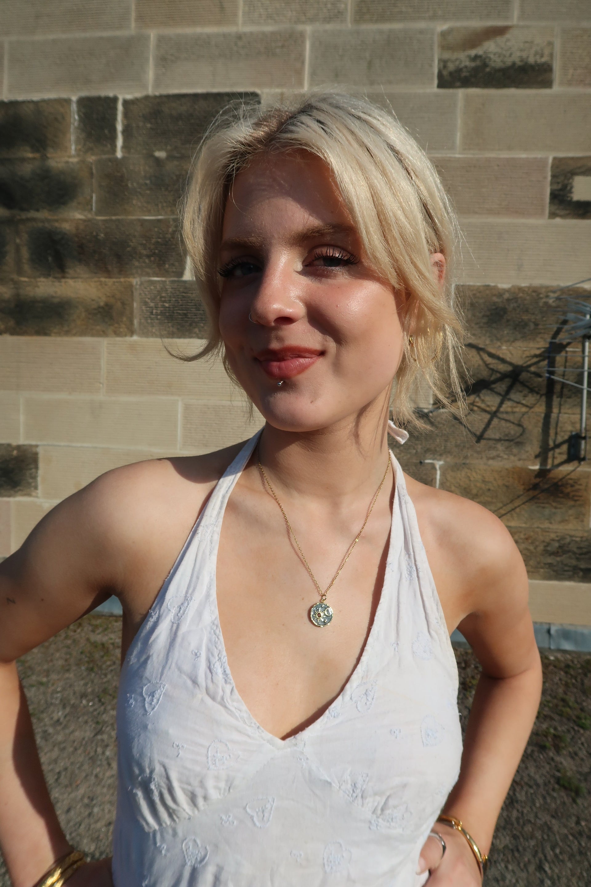 Chloe's Sun & Moon Pendant Necklace