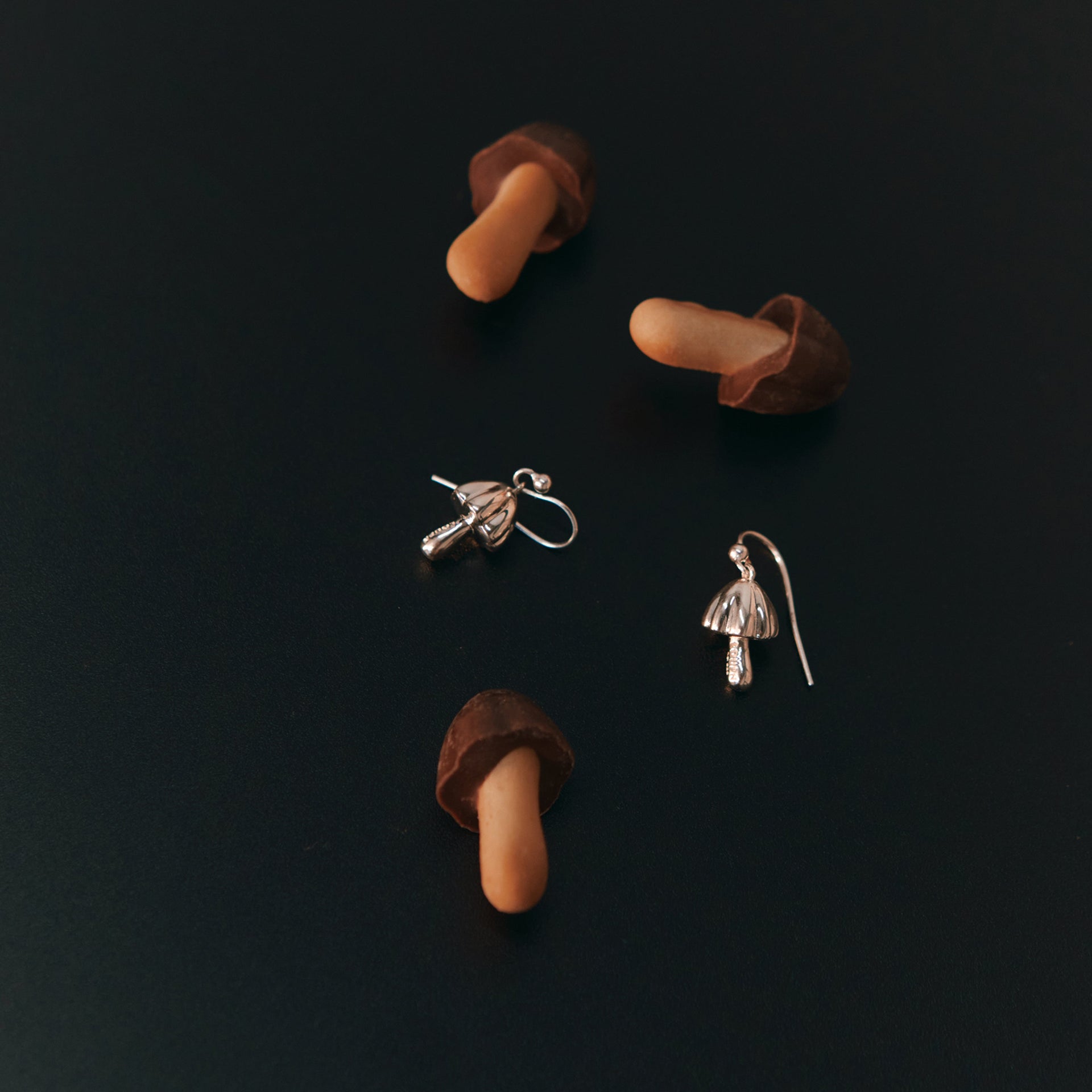 Choco Mushroom Earrings