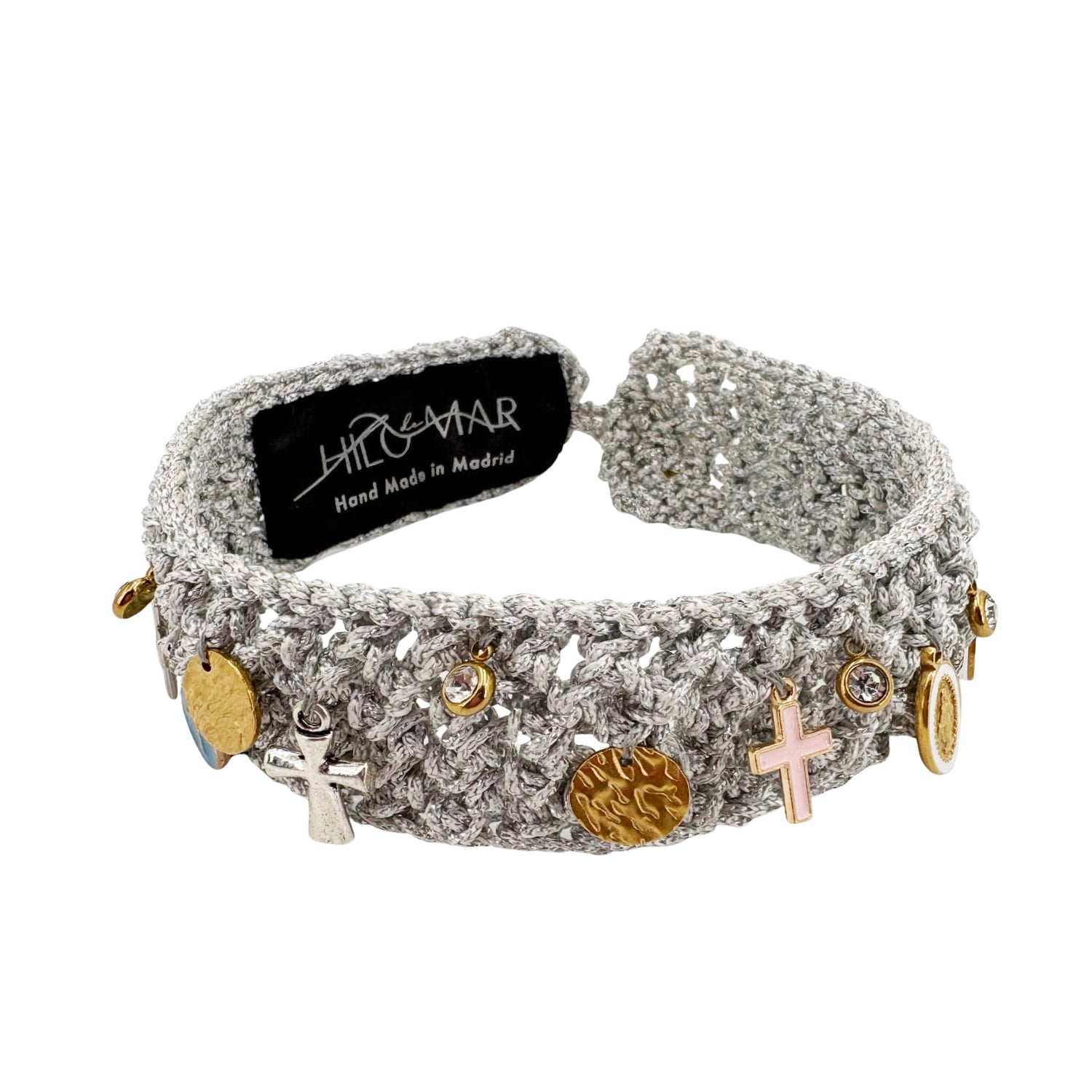 Choker Necklace Moonlight With Charms - Silver