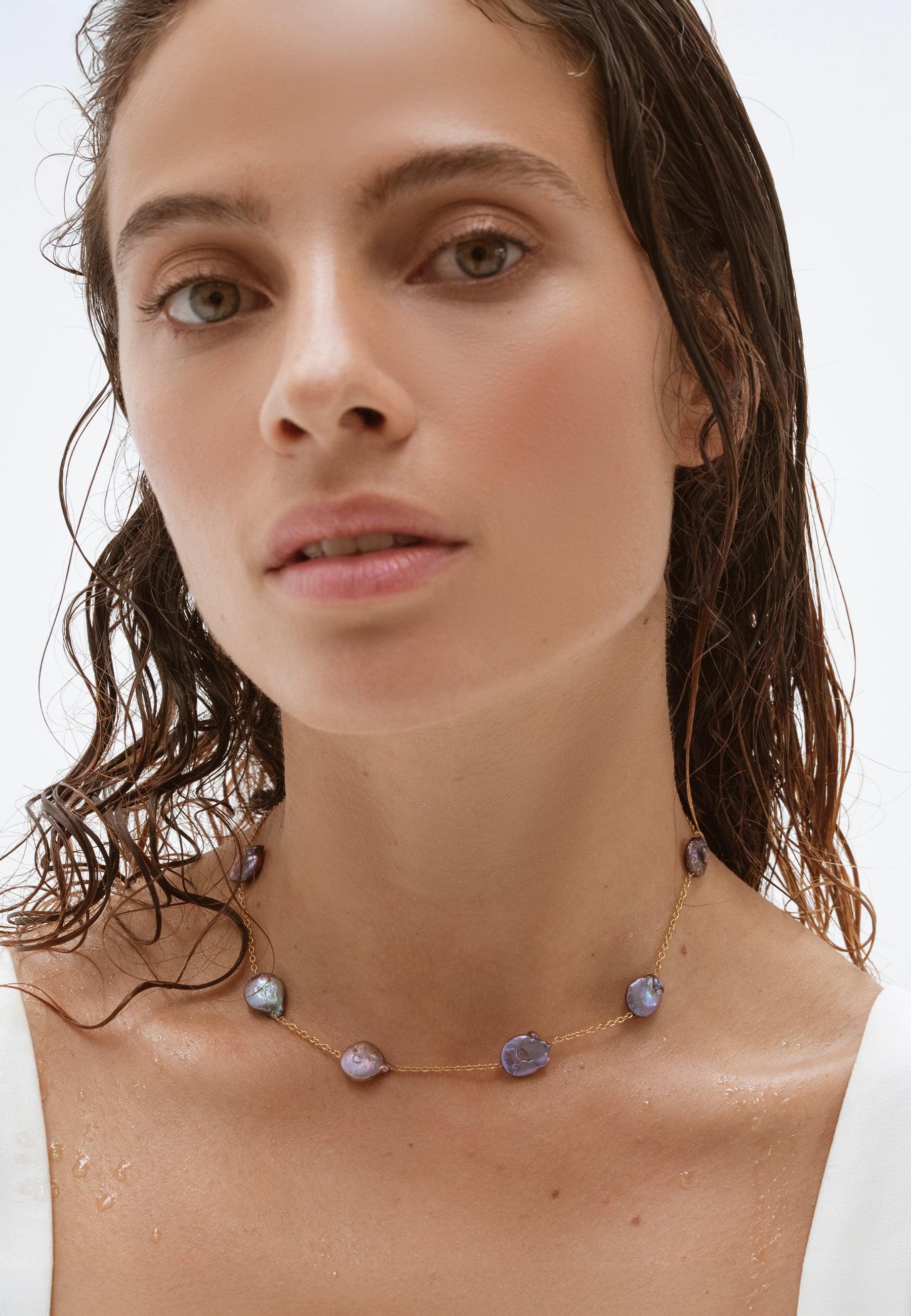 Siena Grey Pearl Choker