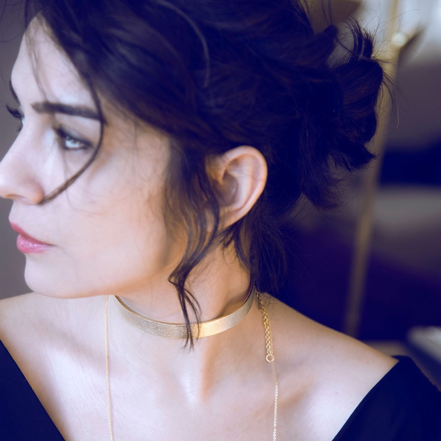 Choker - Textured Choker Necklace