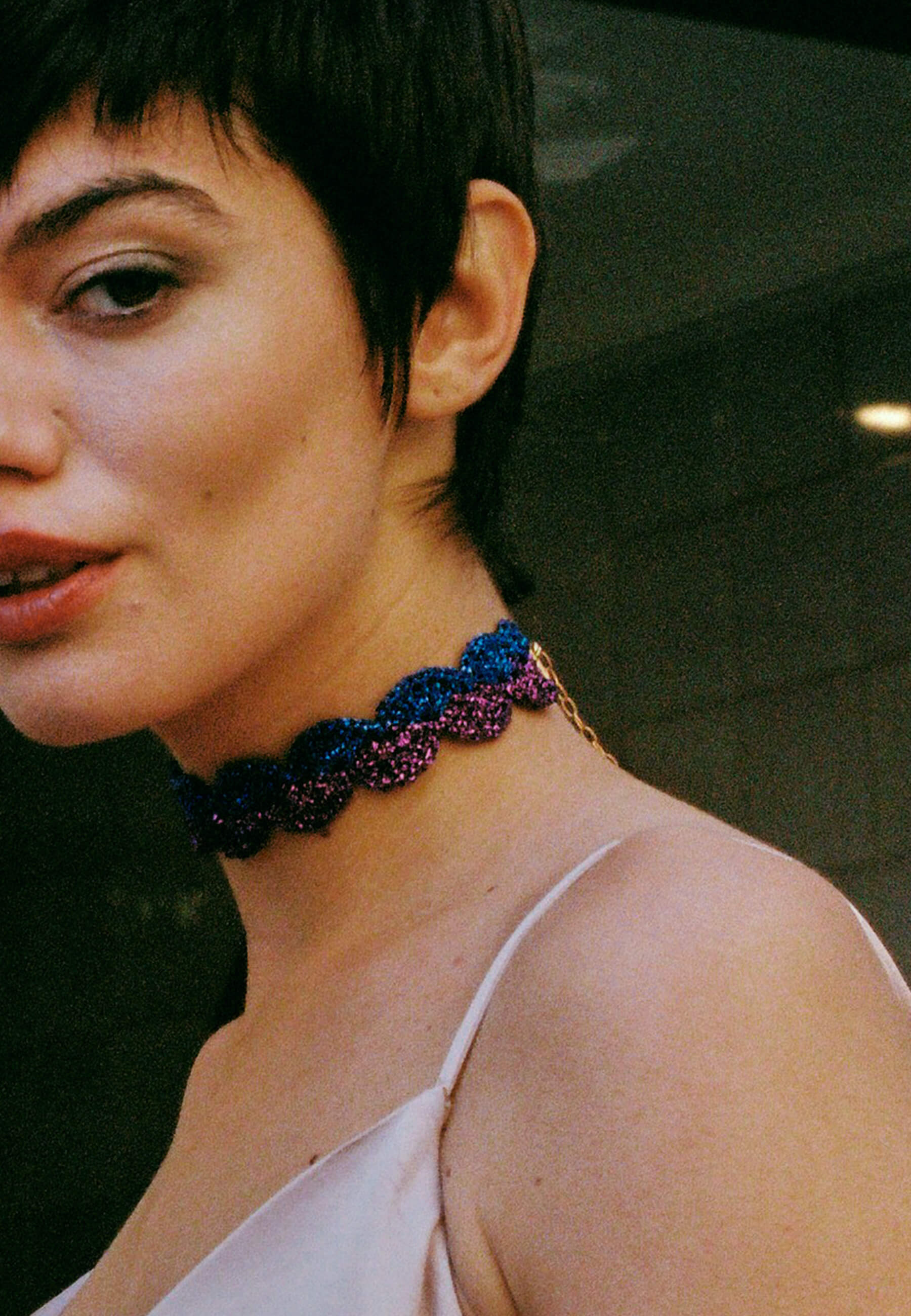 Purple And Blue Vibrant Deyá Choker