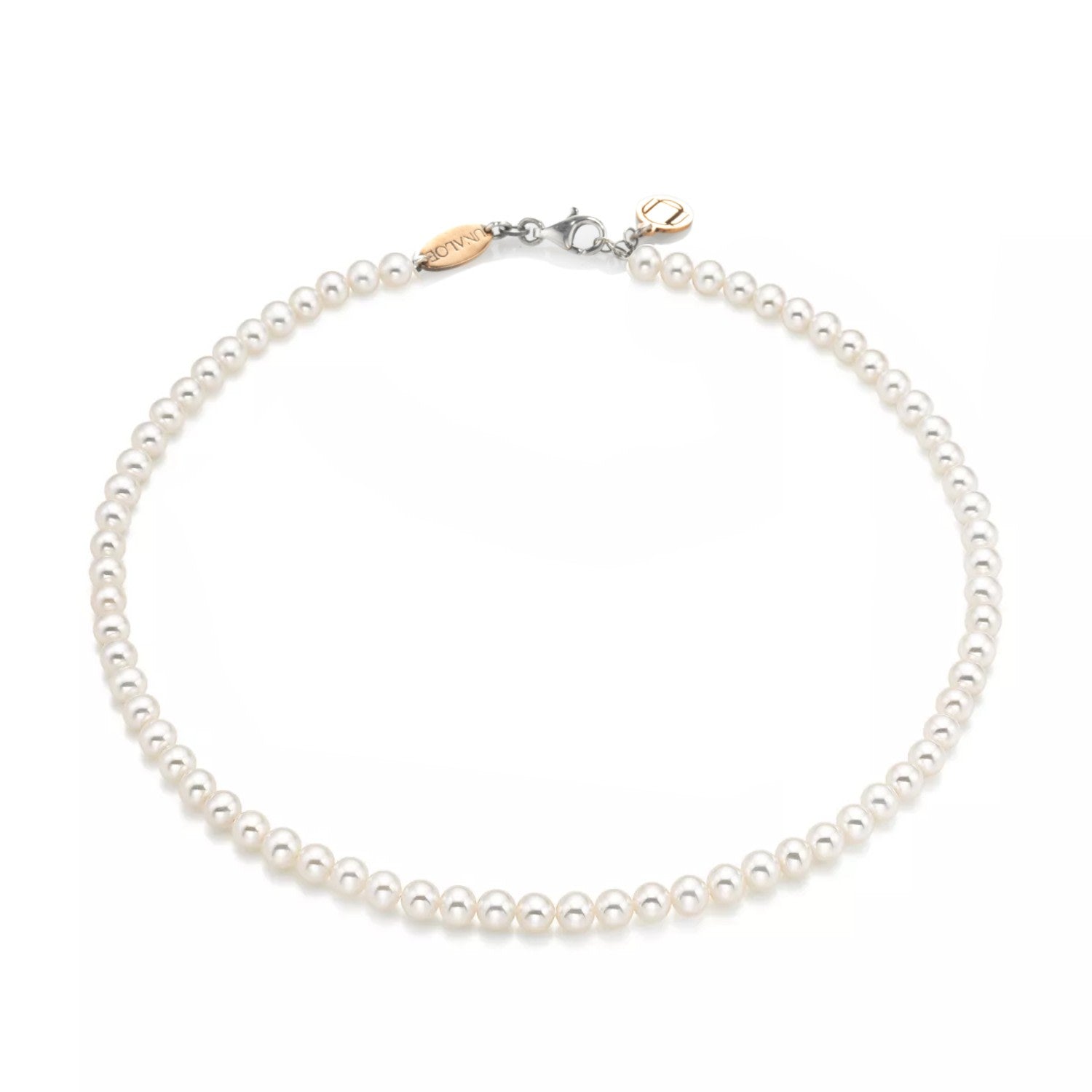 Choker With Natural Pearls In Sterling Silver