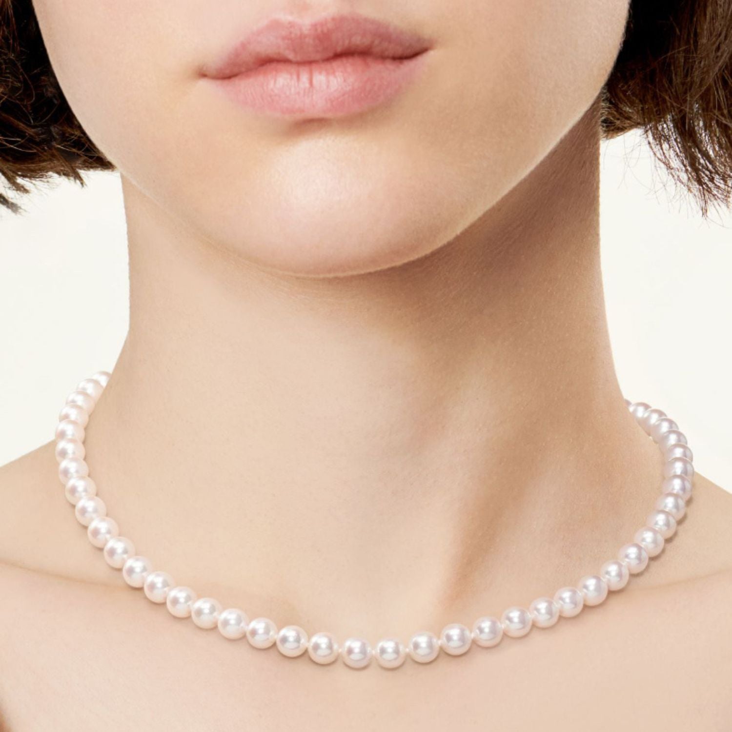 Choker With Natural Pearls In Sterling Silver