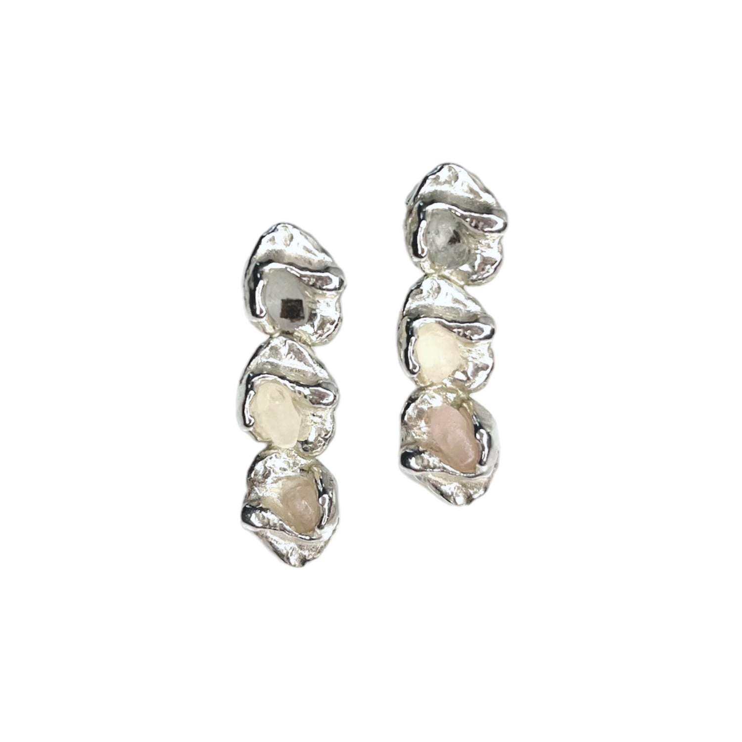 Chomsky Stack Earrings – Silver