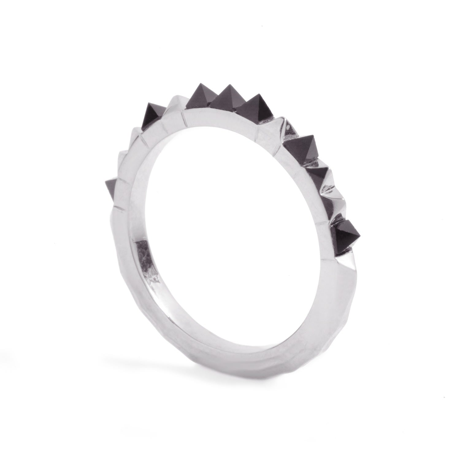 Crocodile Onyx Ring Silver