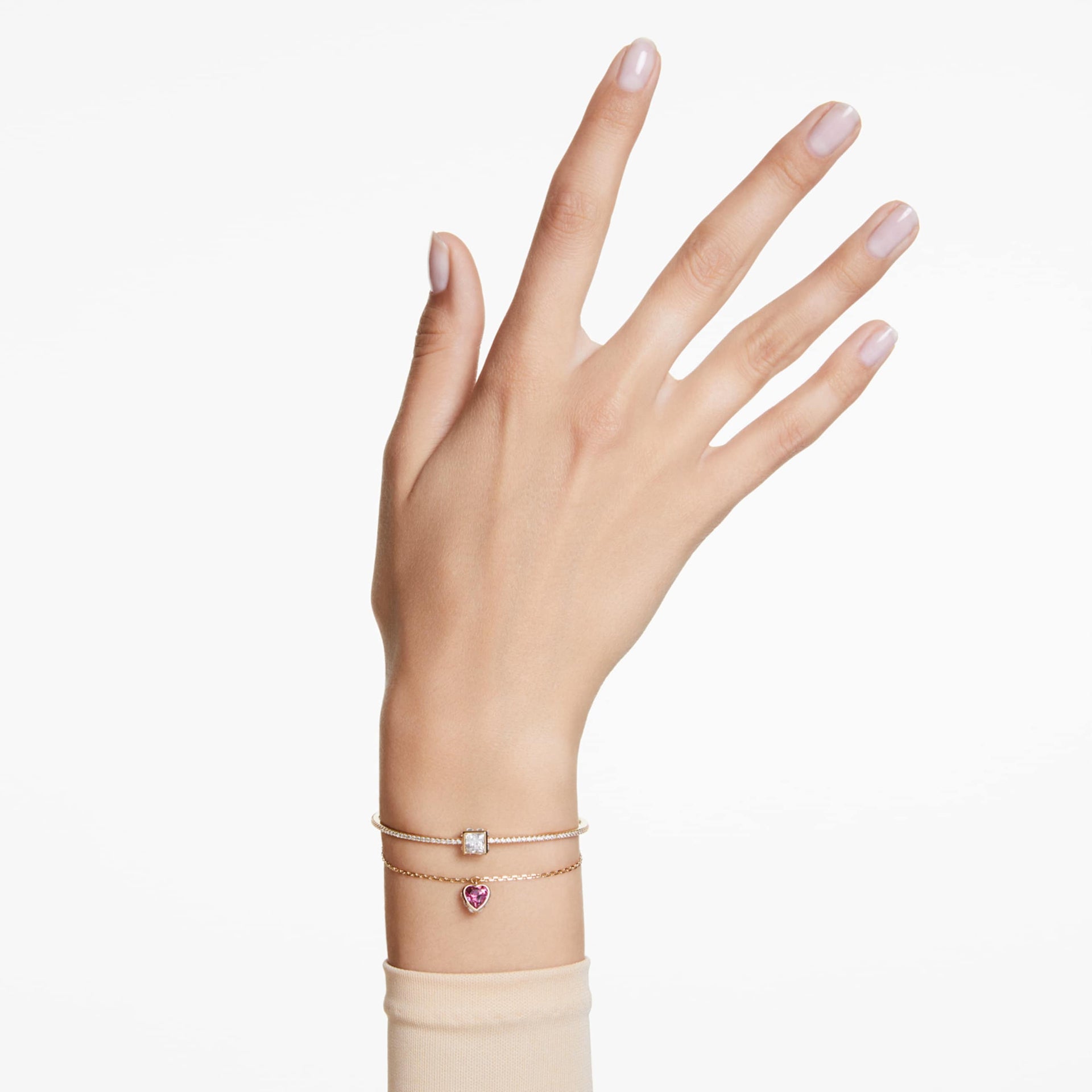 CHROMA BANGLE HEART RED GOLD TONE PLATED