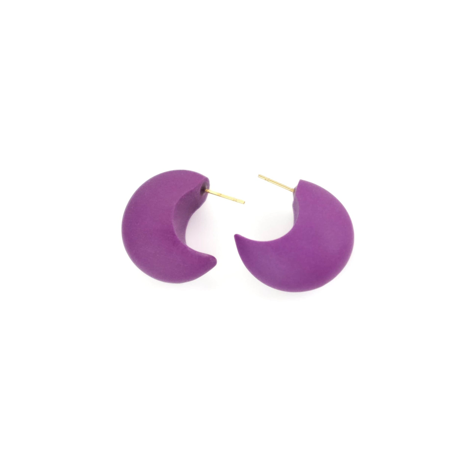 Chubby Huggie Hoops In Deep Purple