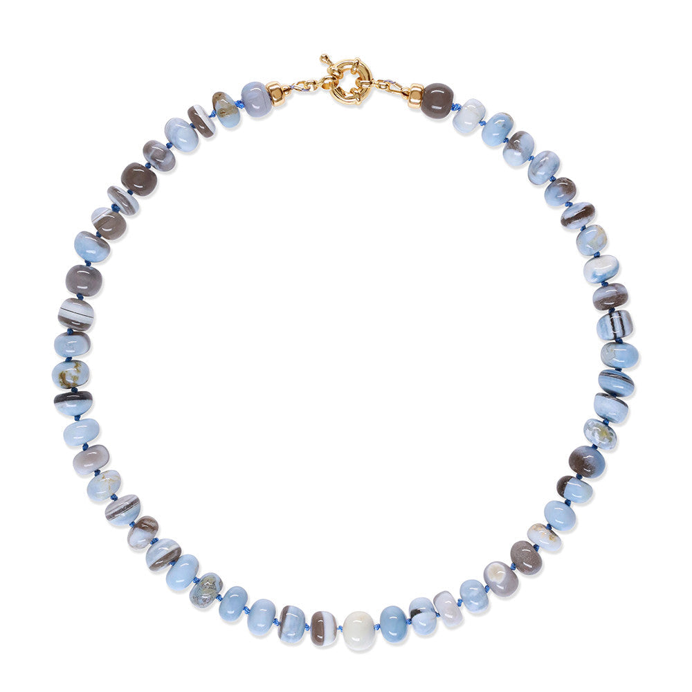Chunky Denim Boulder Opal Necklace