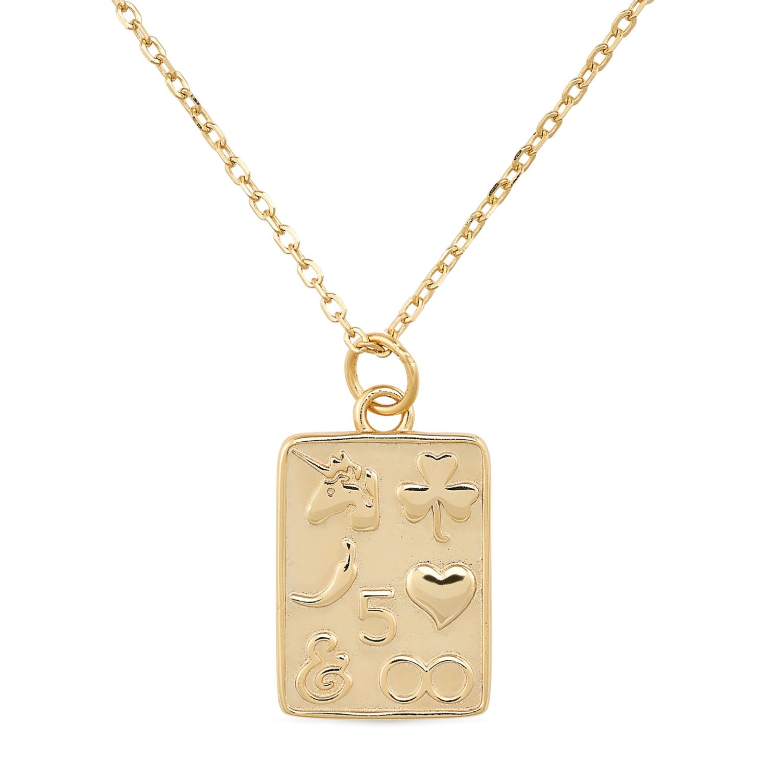 Chunky Gold Card Necklace