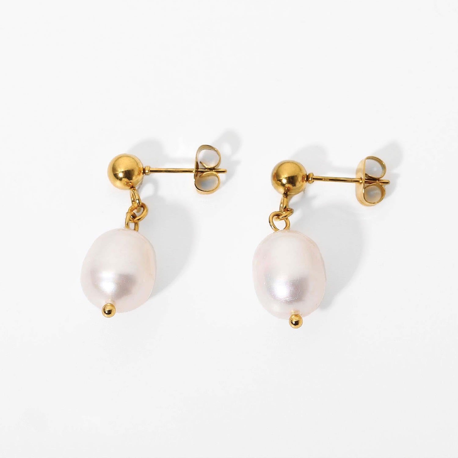 Chunky Gold Freshwater Earrings