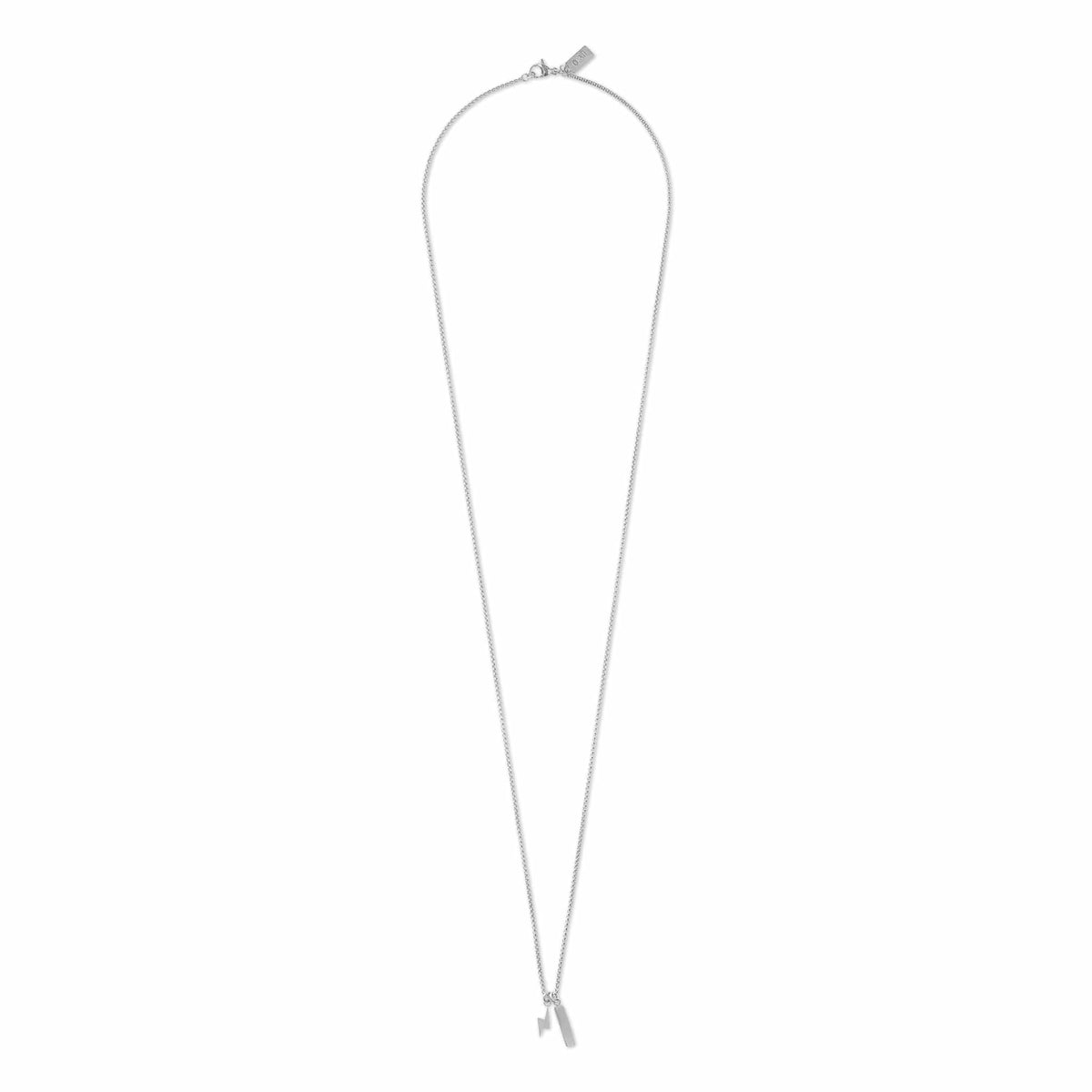 Lightning & Bar Cluster Necklace - Silver
