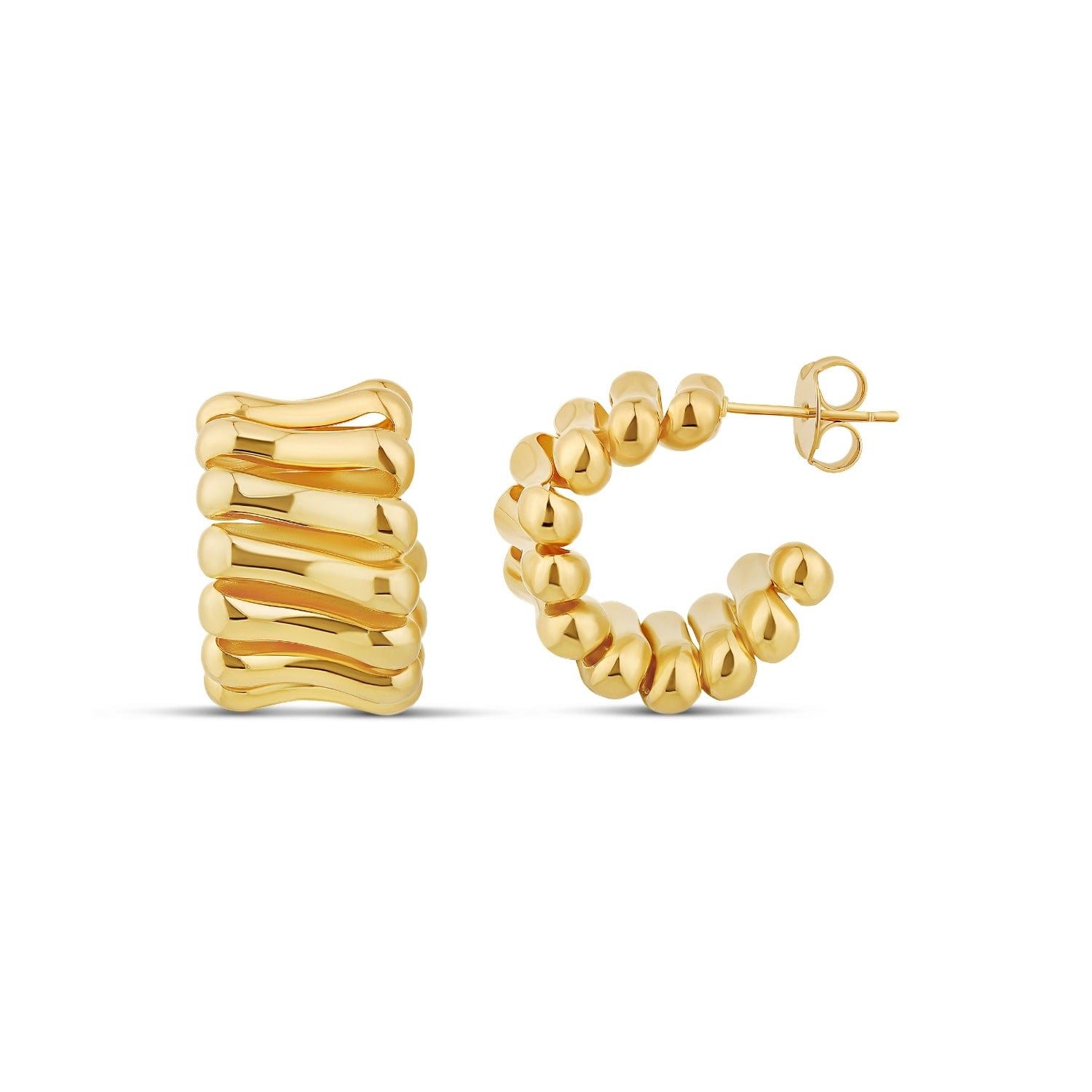 Chunky Rippled Hoops