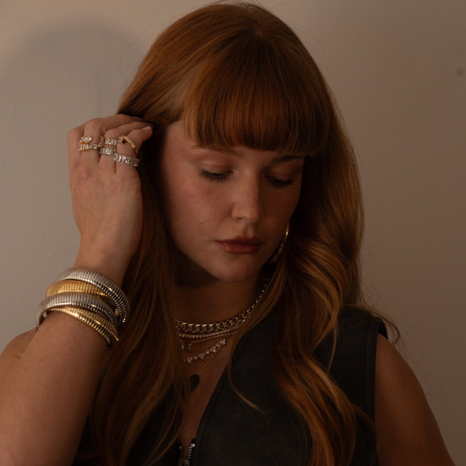 Chunky Snake Bracelet - Silver & Gold