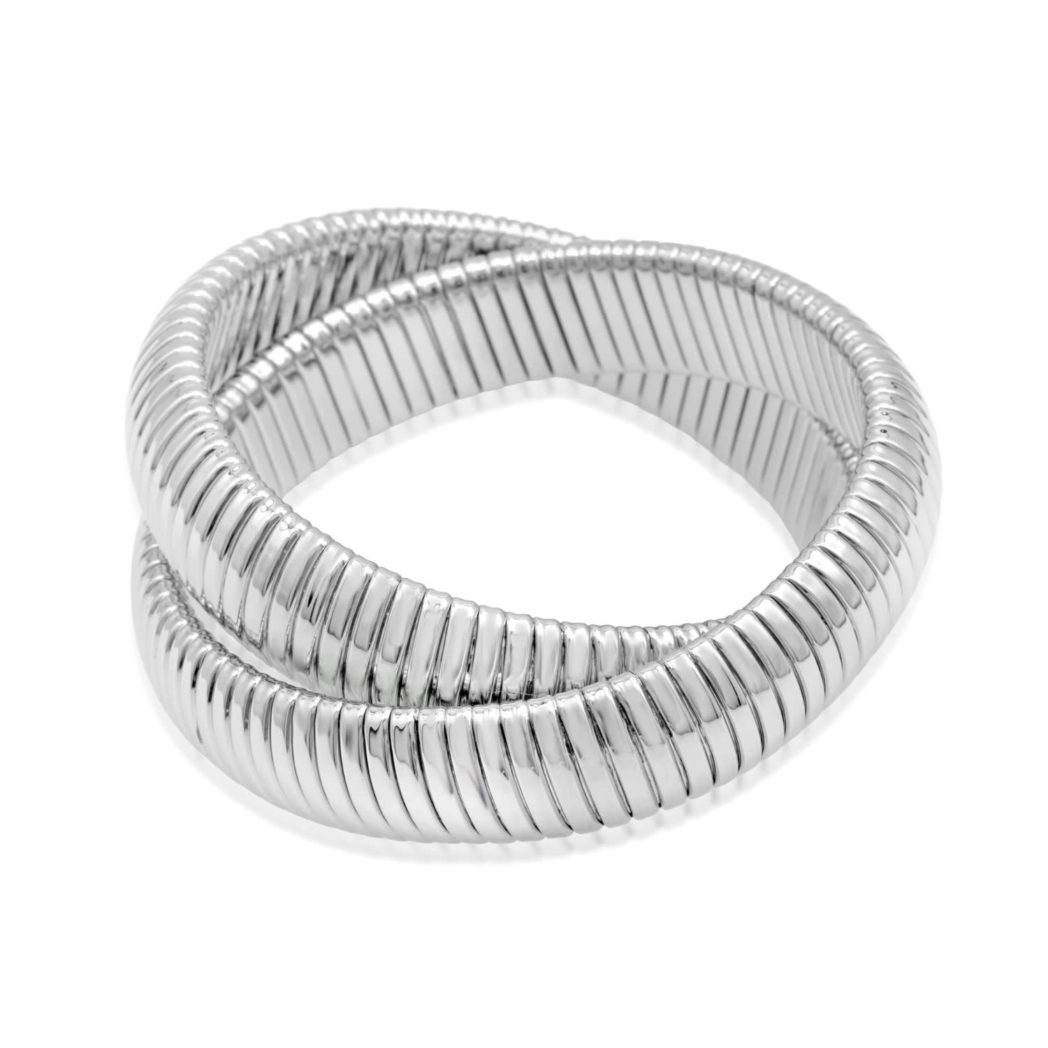 Chunky Snake Bracelet - Silver