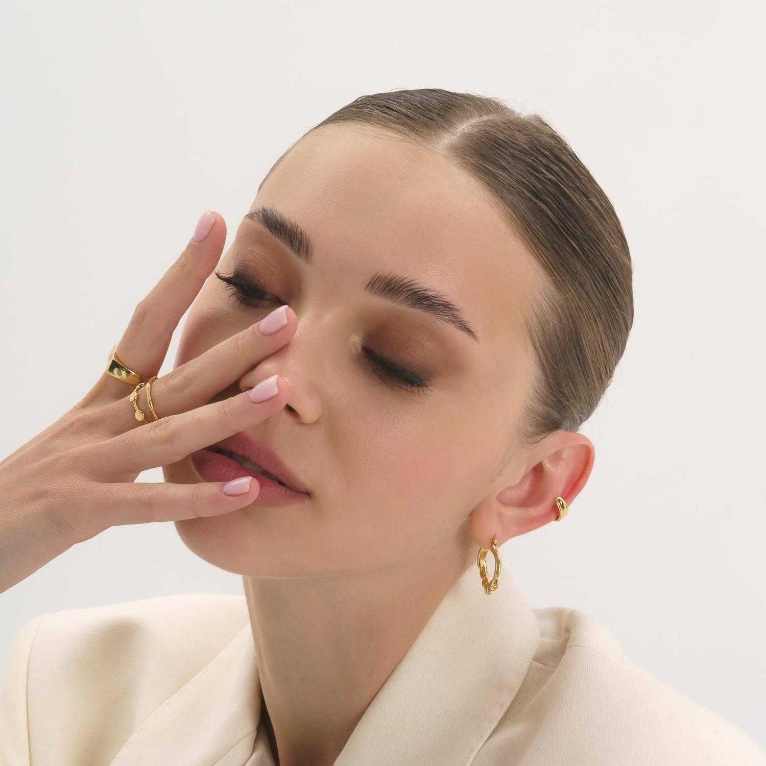 Chunky Sterling Silver Twisted Hoop Earrings