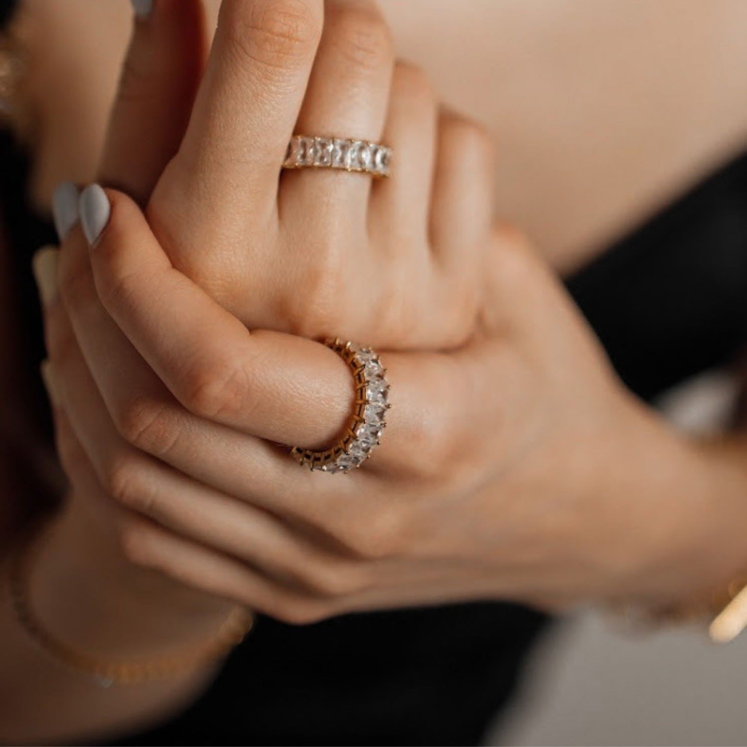 Ciana Baguette Zircon Stone Band Ring