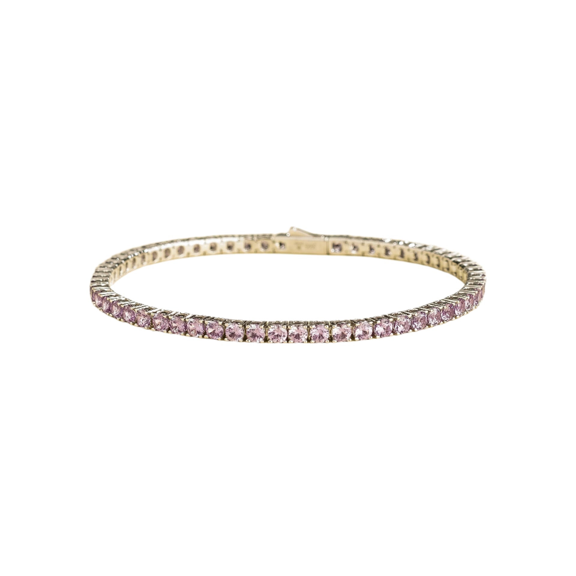Ciclo White Gold Tennis Bracelet Set With Purple Sapphire
