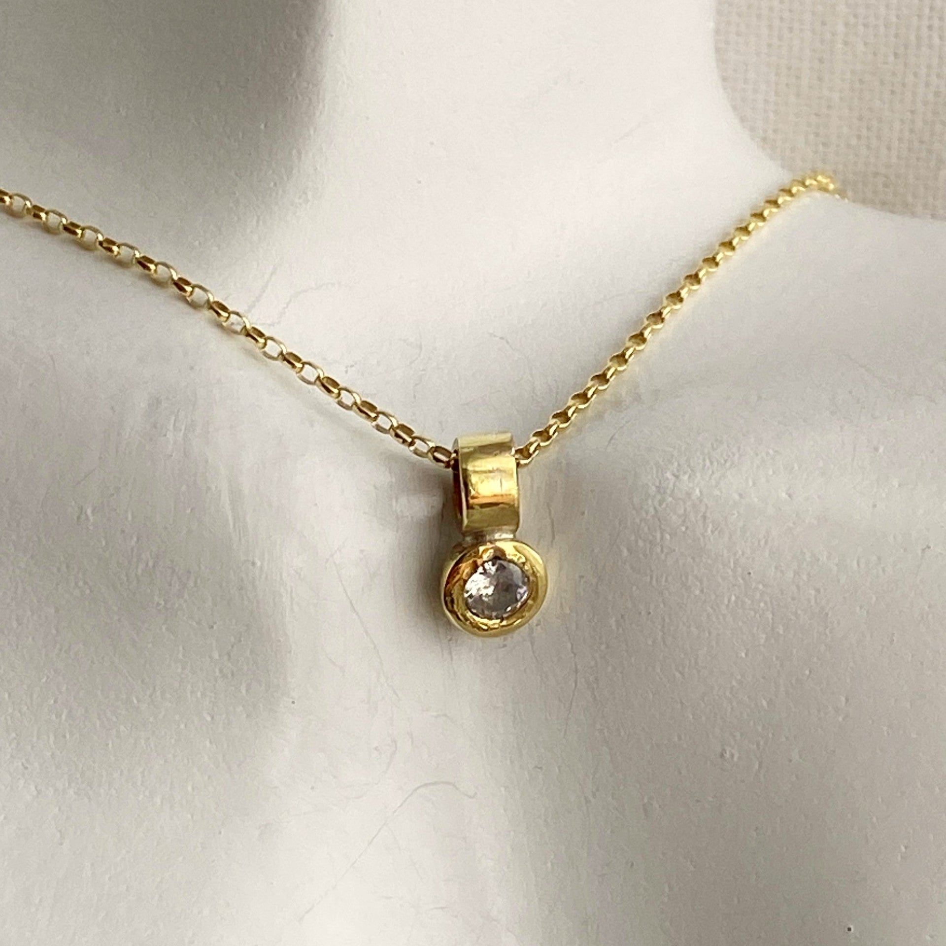 Circinius Solitaire Diamond Pendant Necklace