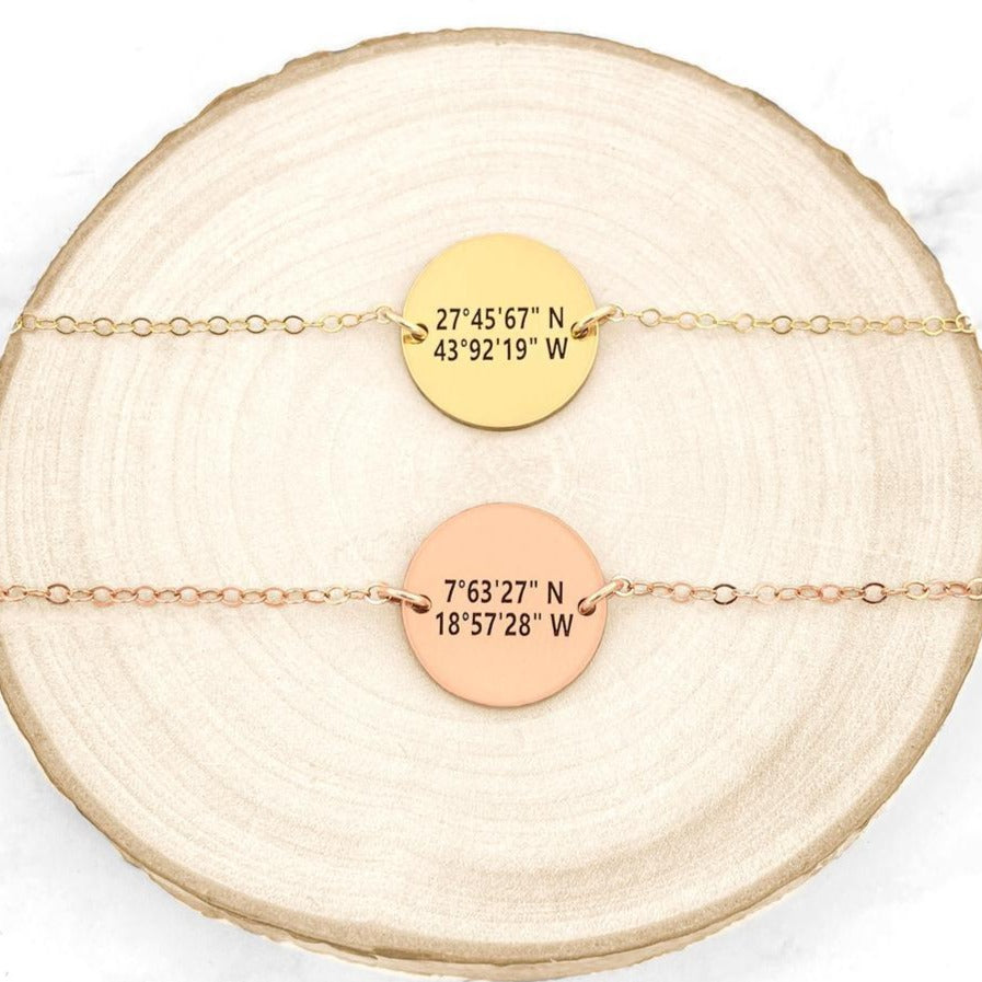 Disc Coordinates Bracelet
