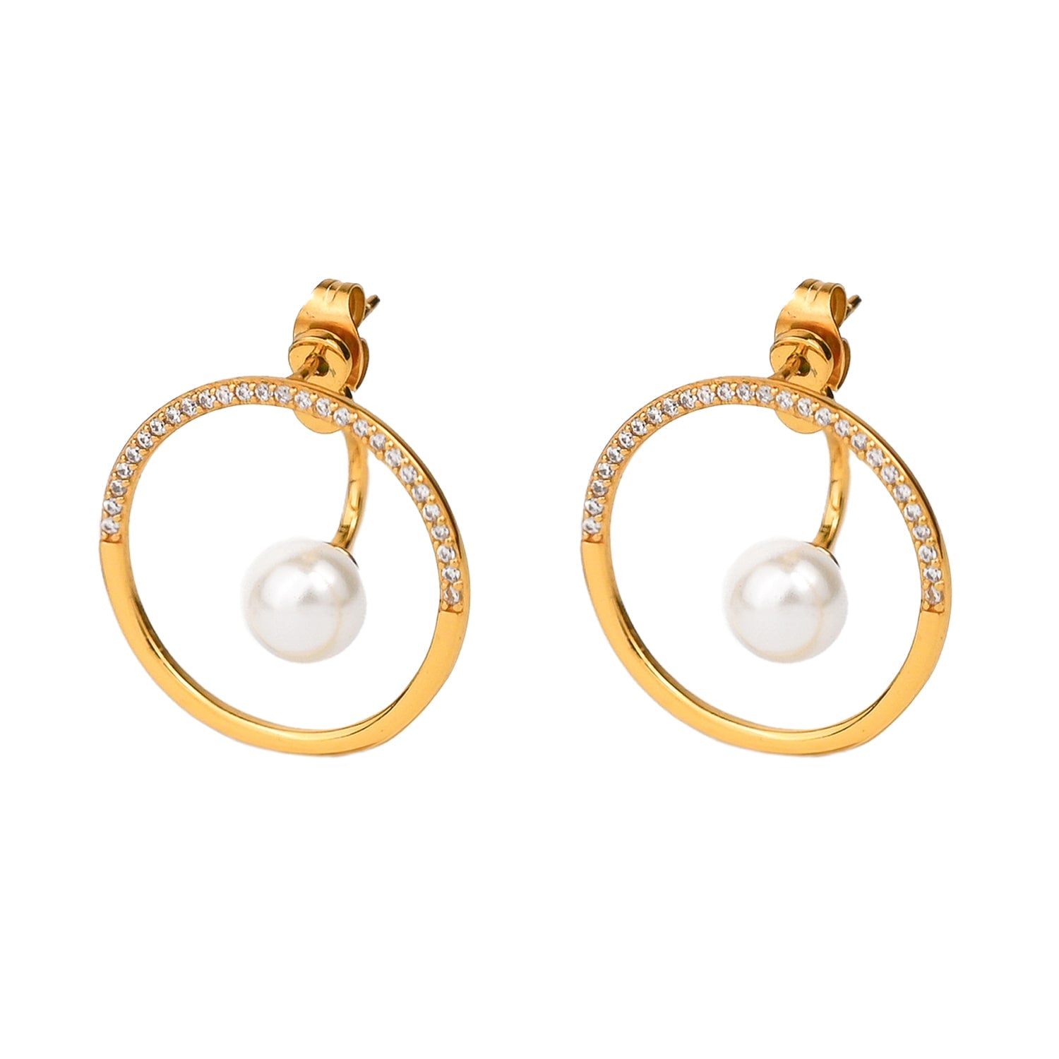 Circle Ear Jacket Studs