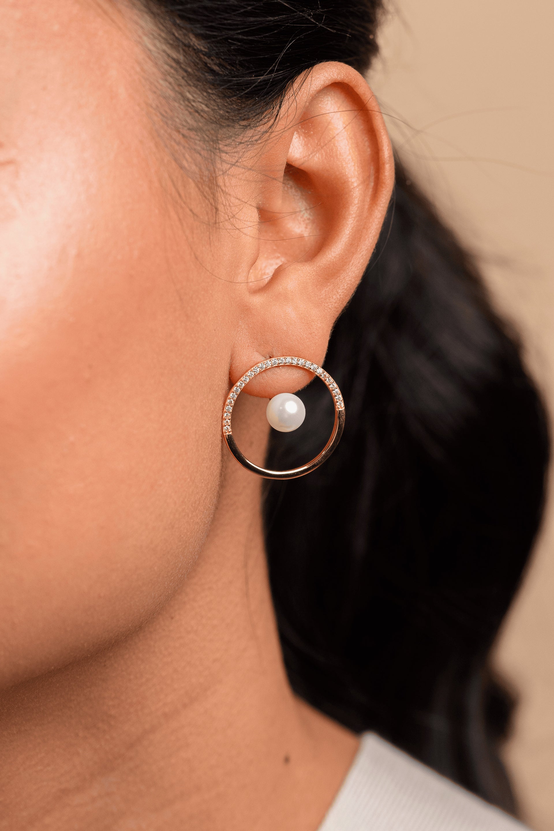 Circle Ear Jacket Studs